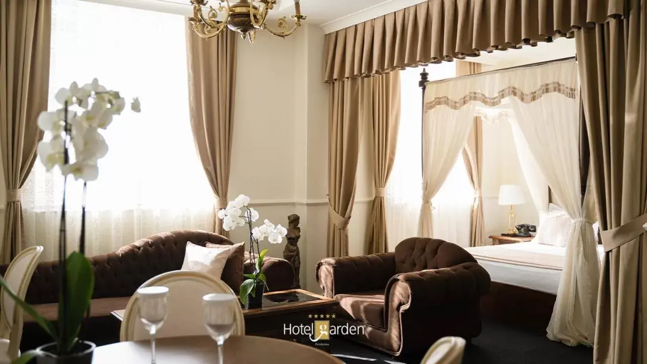 Seating area, Bed in Hotel Garden Seating area, Bed in Hotel Garden