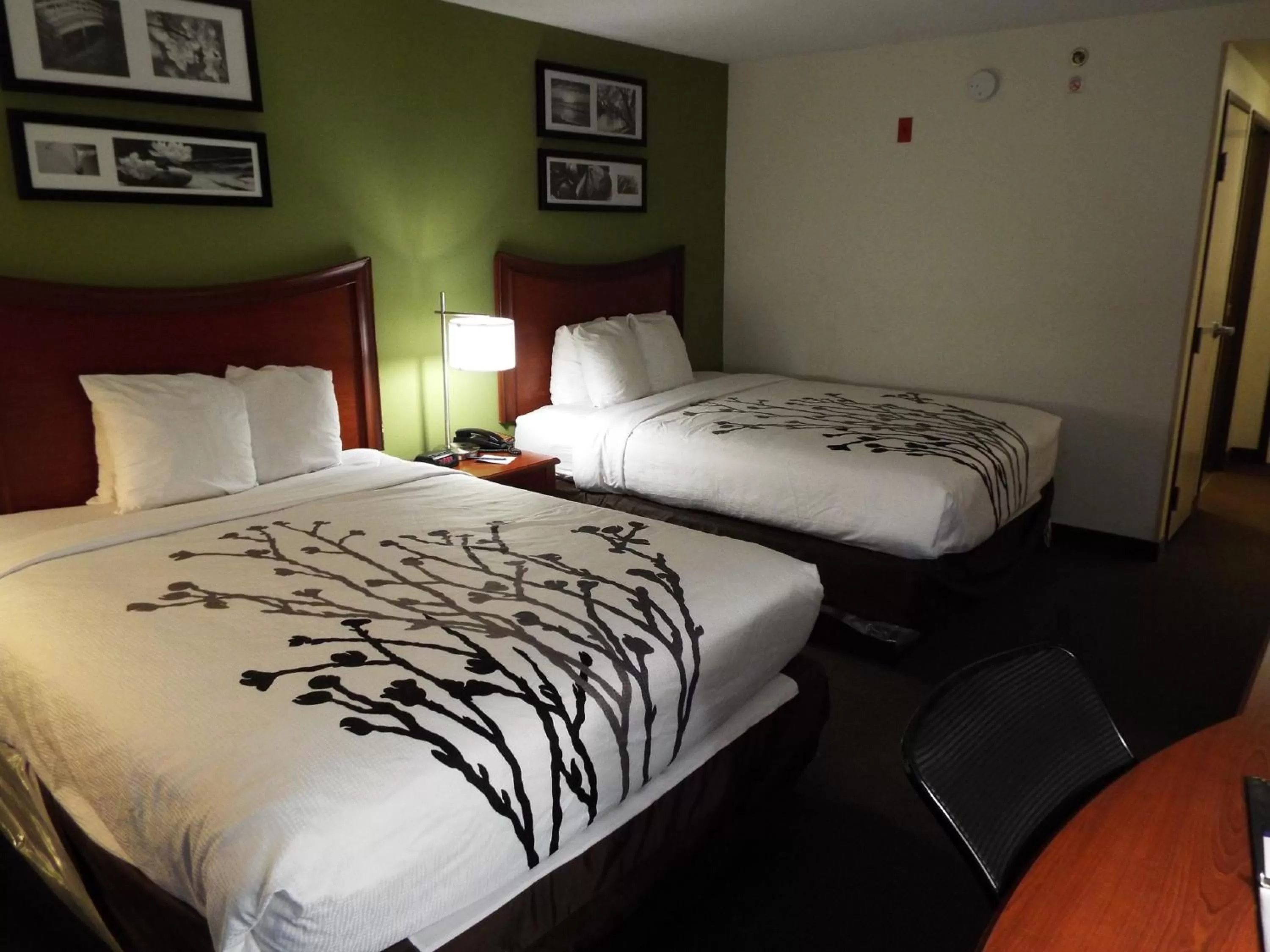 Bed in Sleep Inn & Suites Laurel near Fort Meade