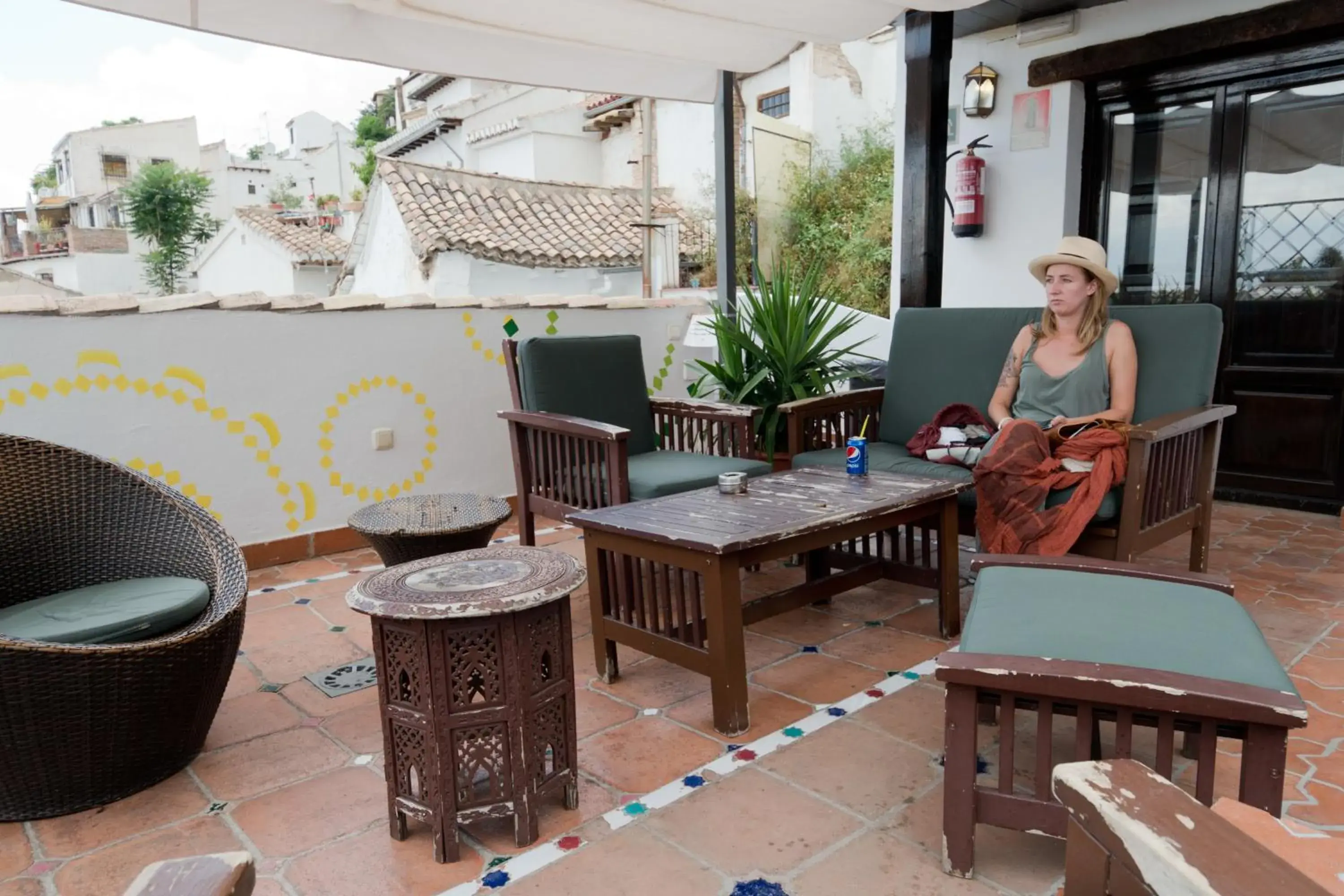 Balcony/Terrace in Oasis Backpackers' Hostel Granada