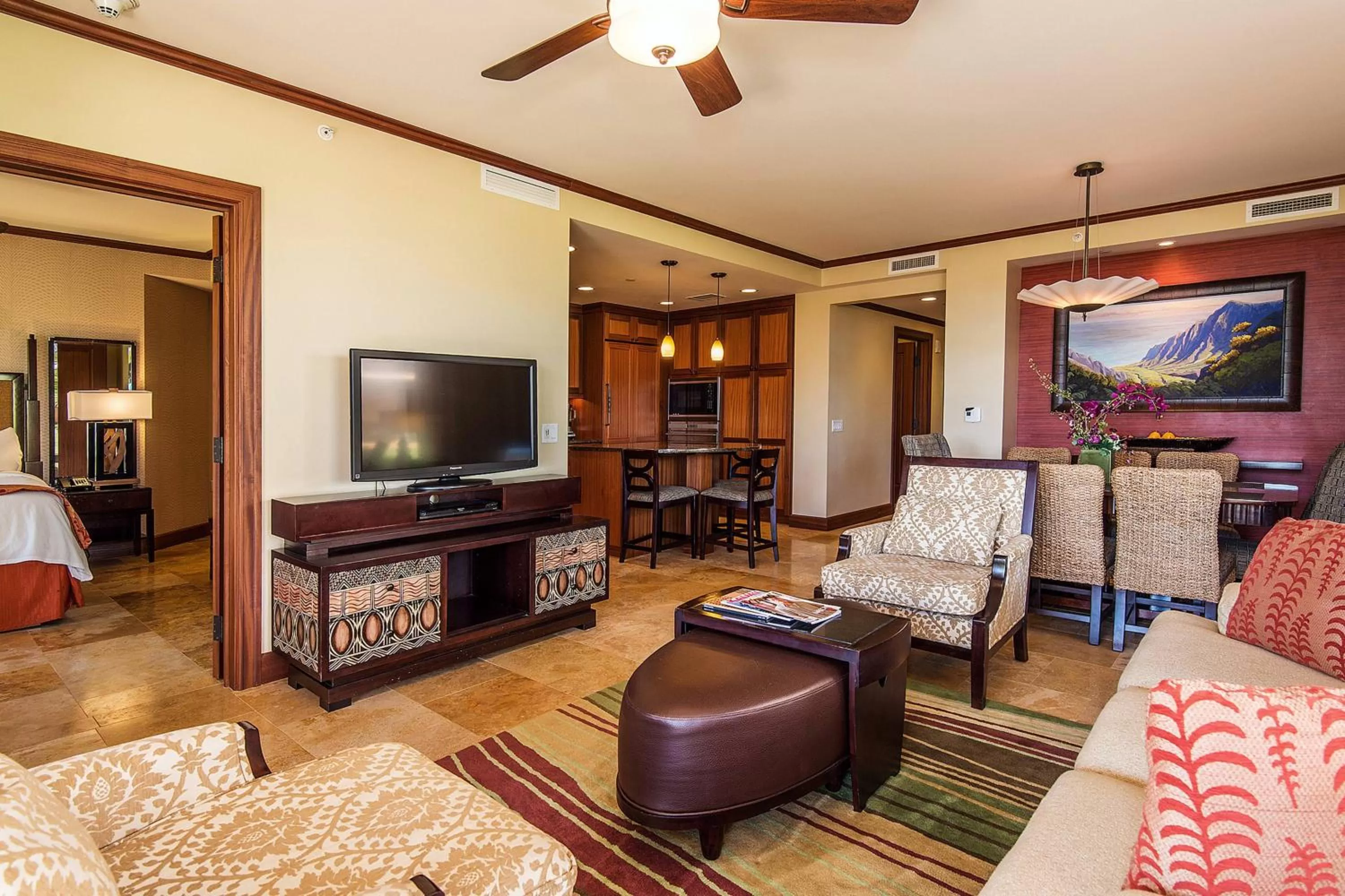 Living room in Koloa Landing Resort at Po'ipu, Autograph Collection