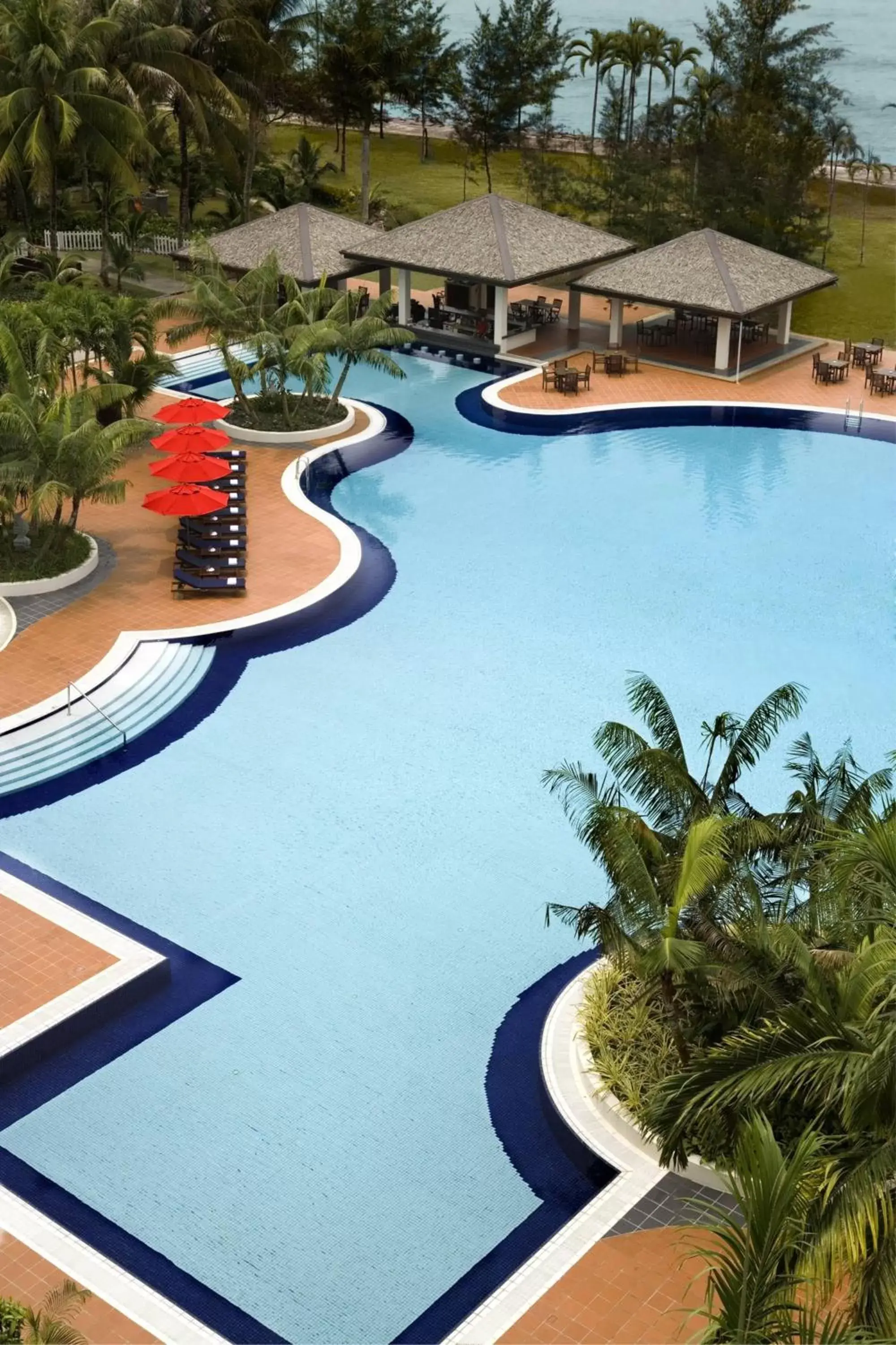 Swimming pool, Pool View in Miri Marriott Resort & Spa