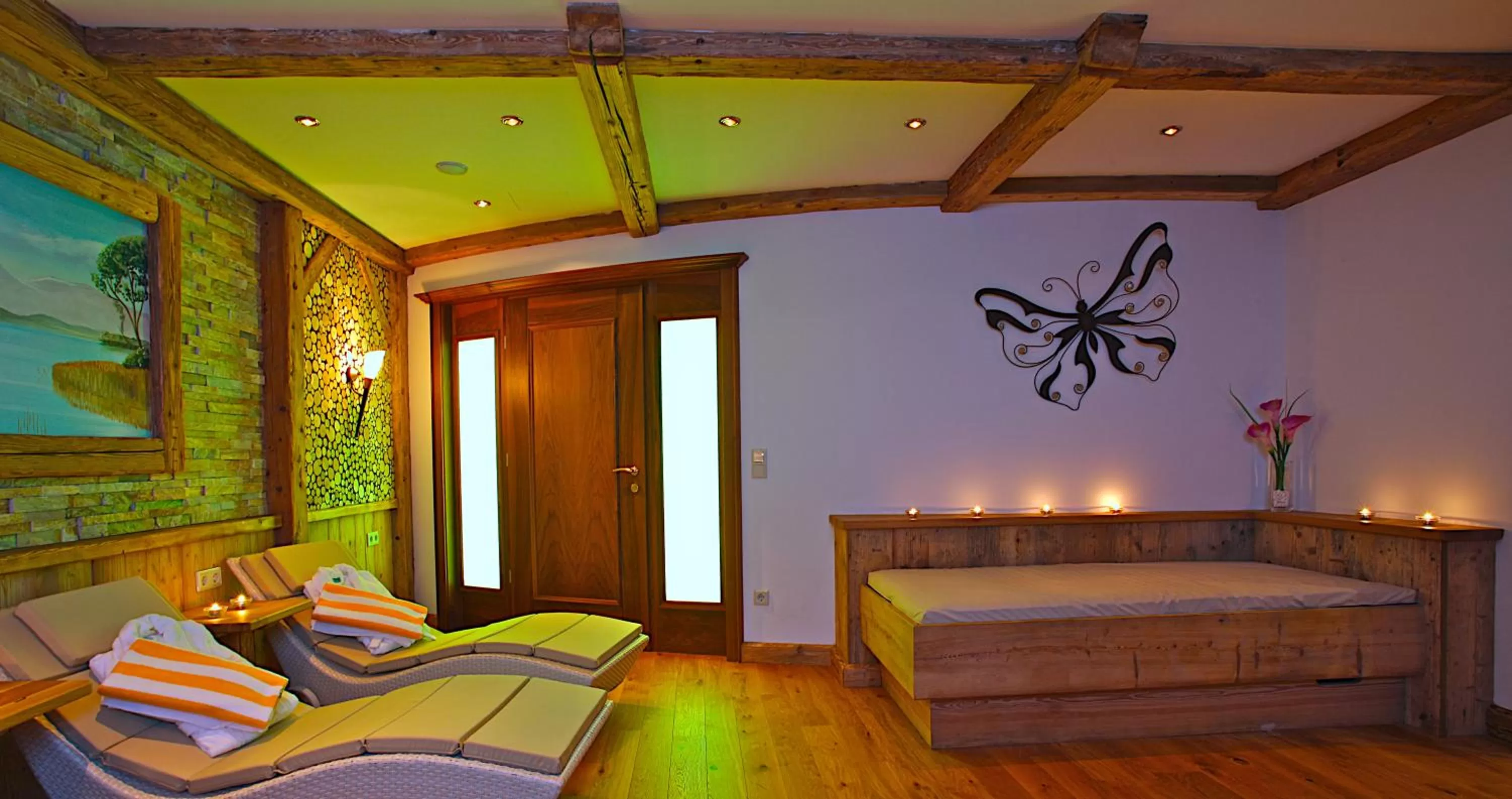 Sauna, Bed in Hotel am Schloßberg