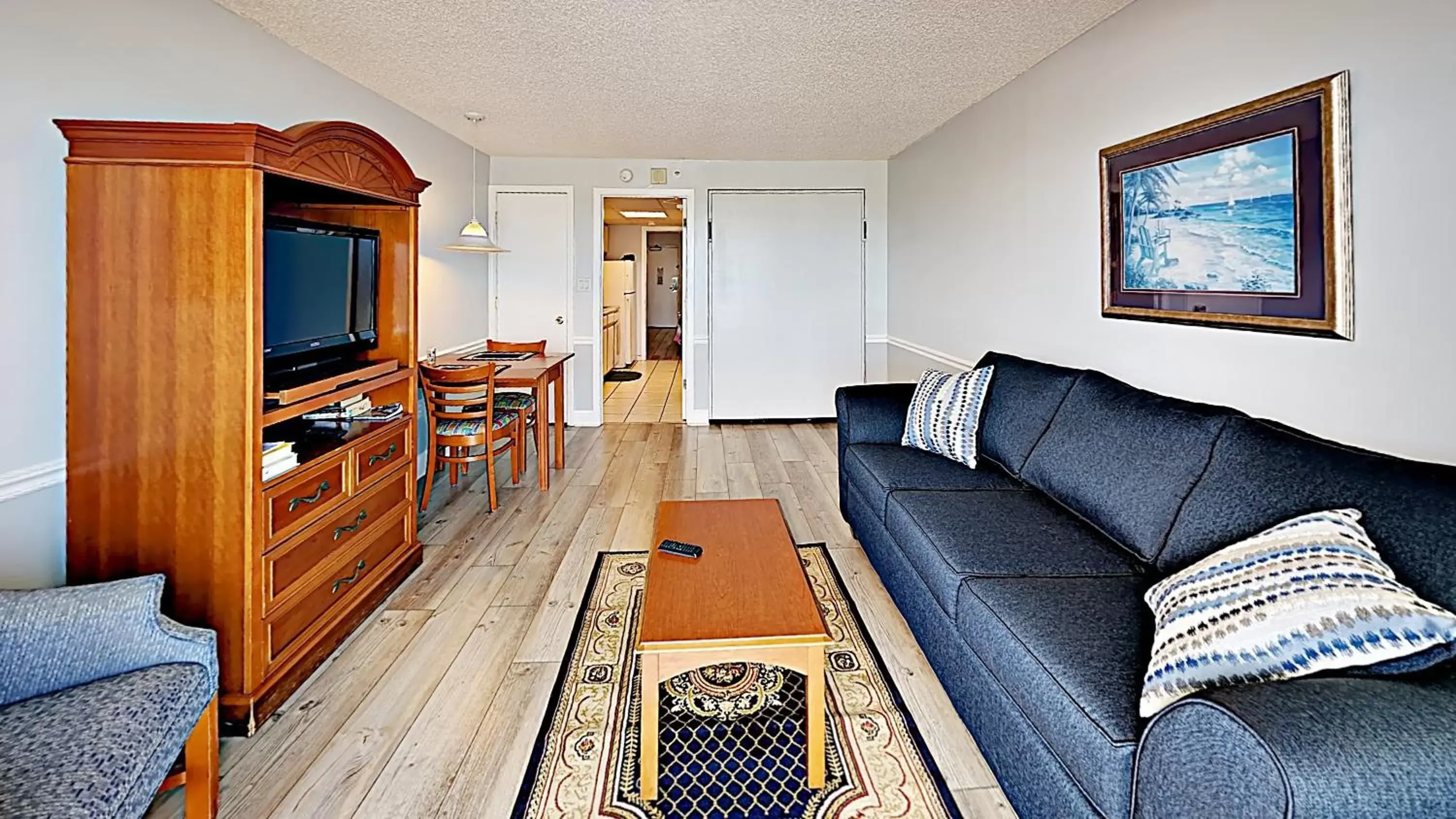 Living room, Seating Area in Beach Vacation Condos South