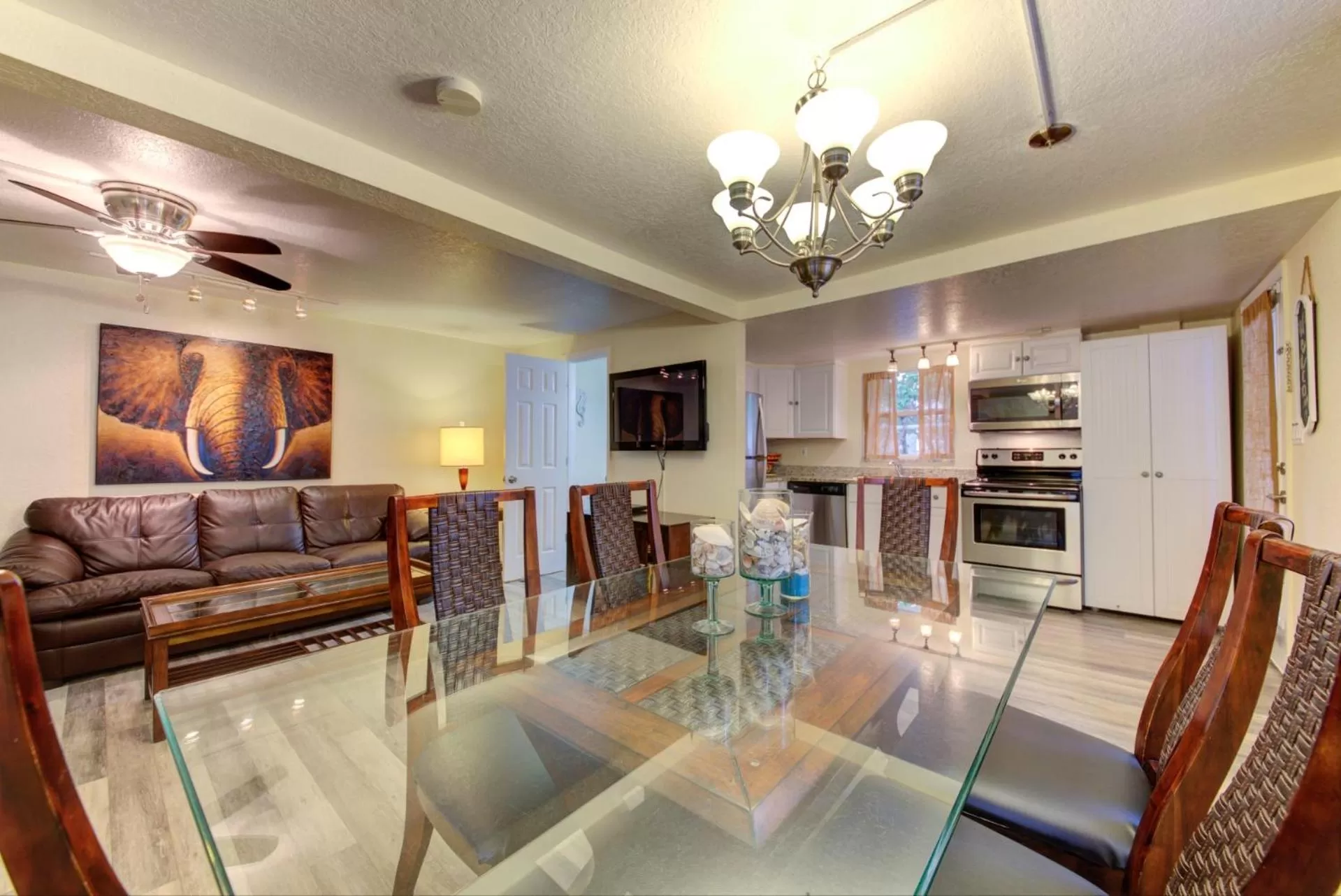 Living room in The Ringling Beach House