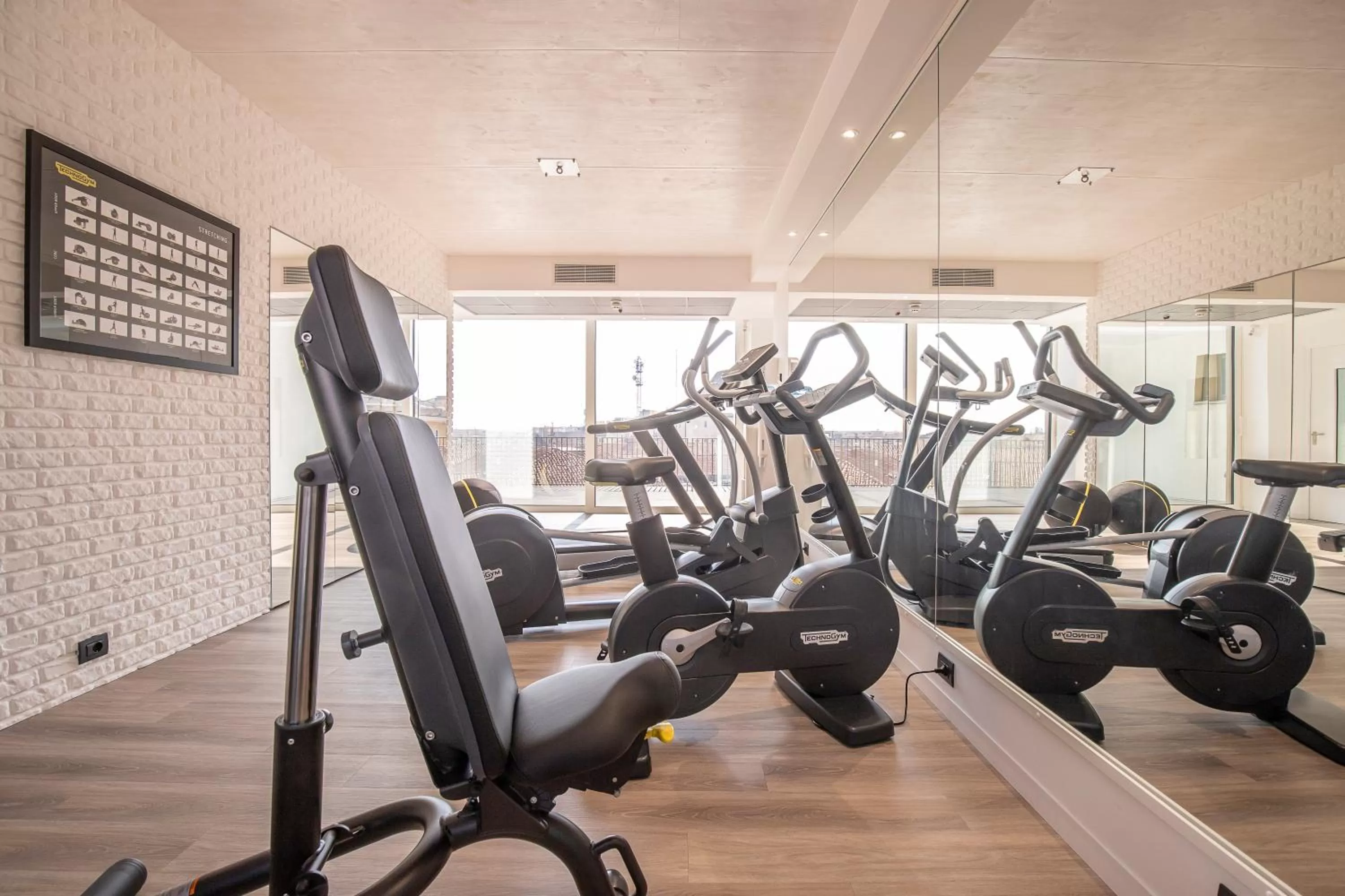 Fitness centre/facilities in Hotel Giberti & Spa