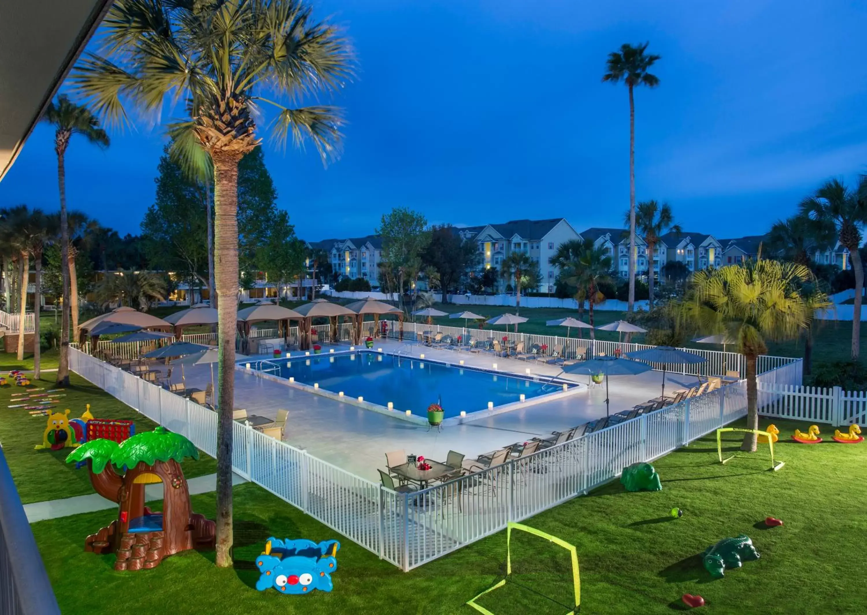 Night, Swimming Pool in Magic Moment Resort and Kids Club