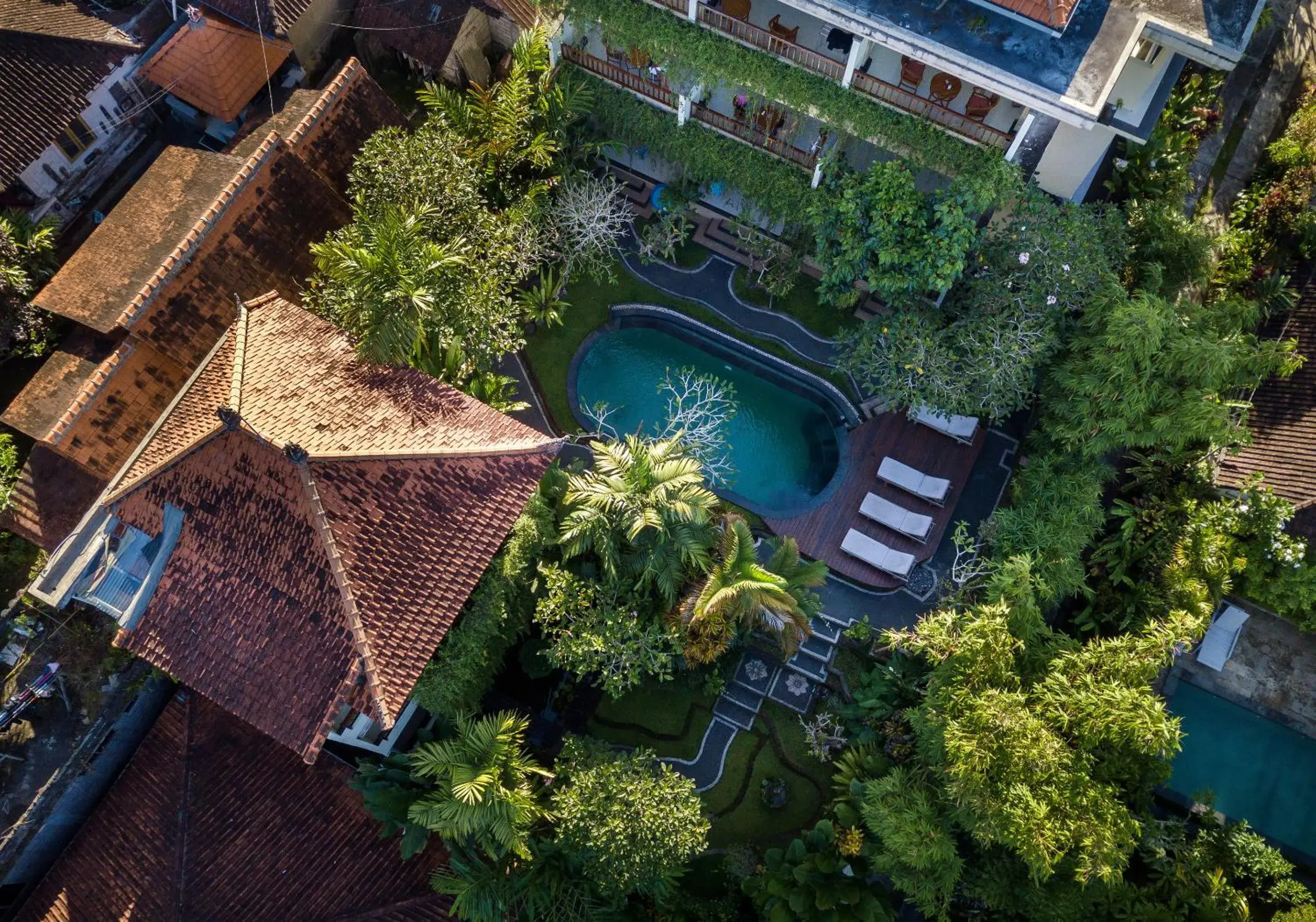 Property building, Bird's-eye View in Padma Ubud Retreat