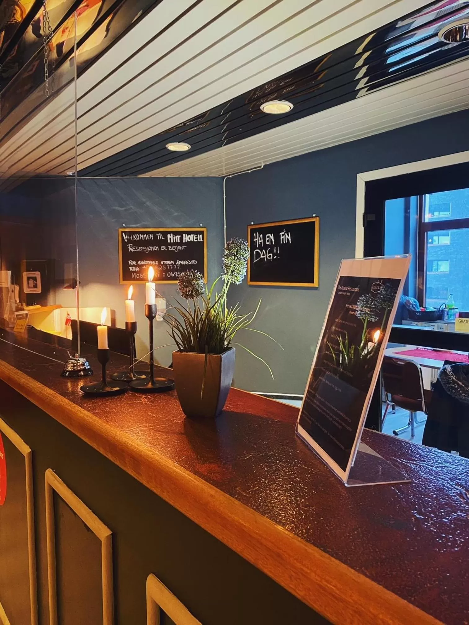 Lobby or reception in Mitt hotell & apartments