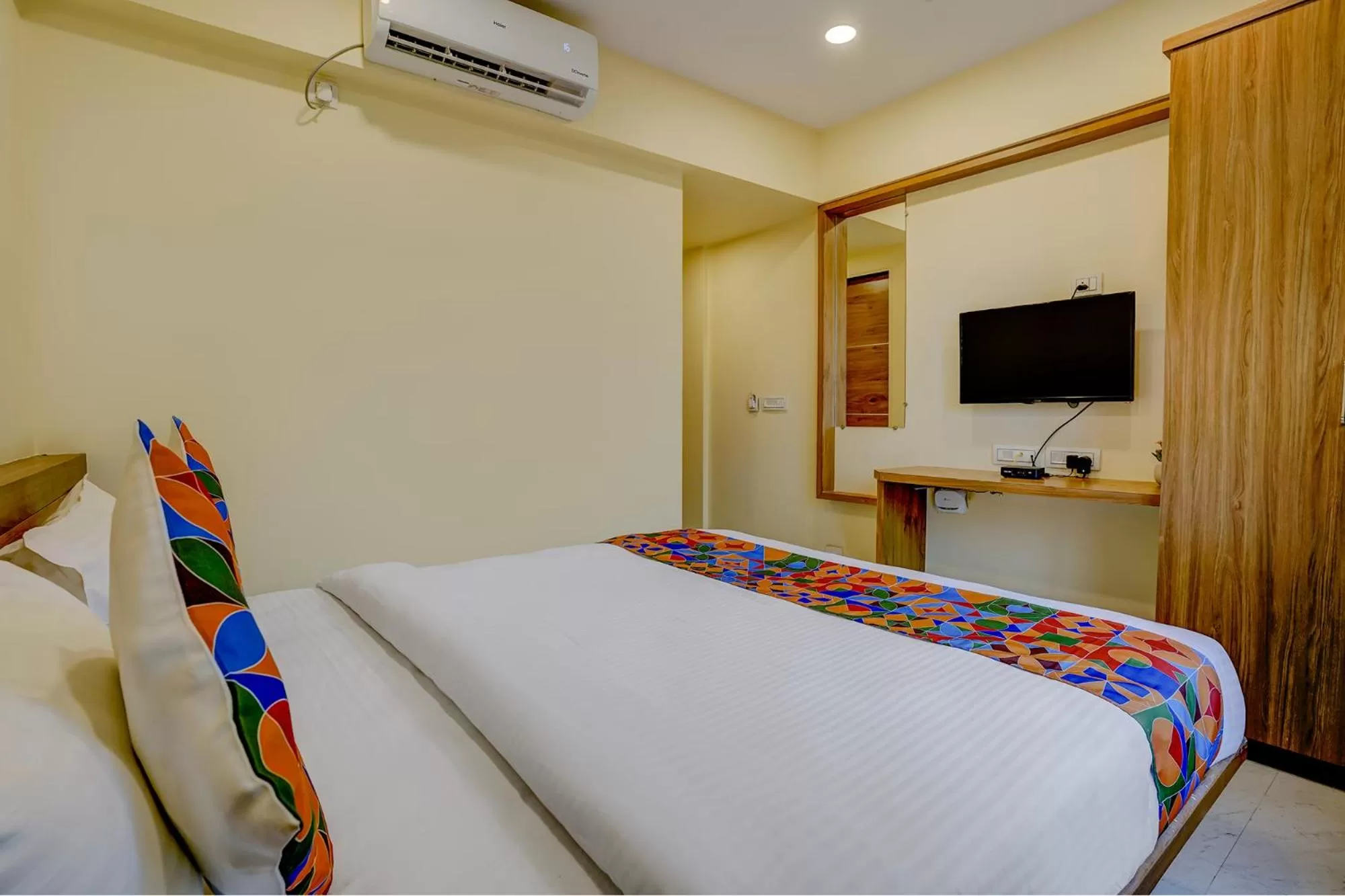 Bed in FabHotel Crystal Homes - nr Rajaram Bhiku stadium