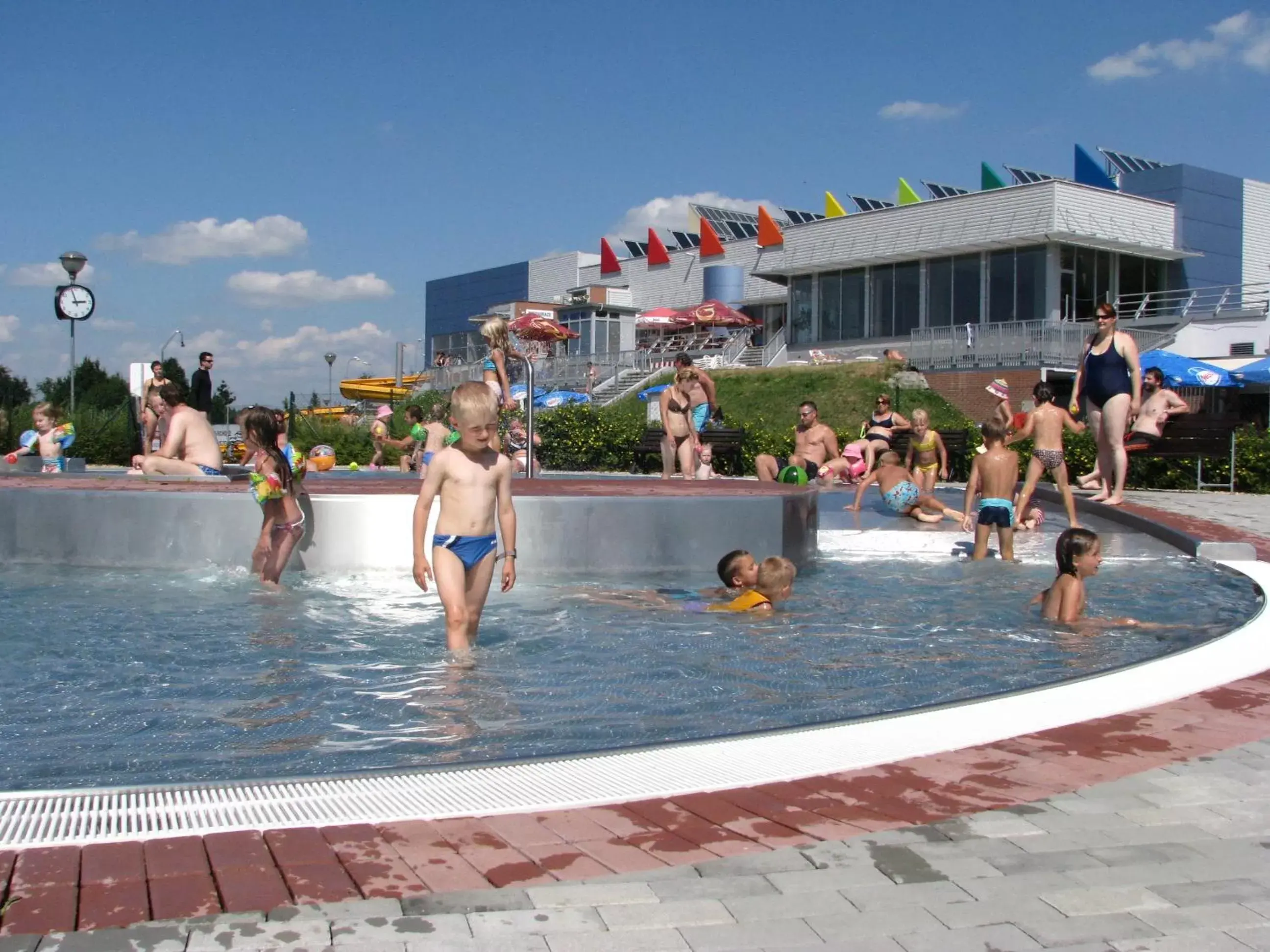 group of guests, Swimming Pool in Hotel Concertino Zlatá Husa