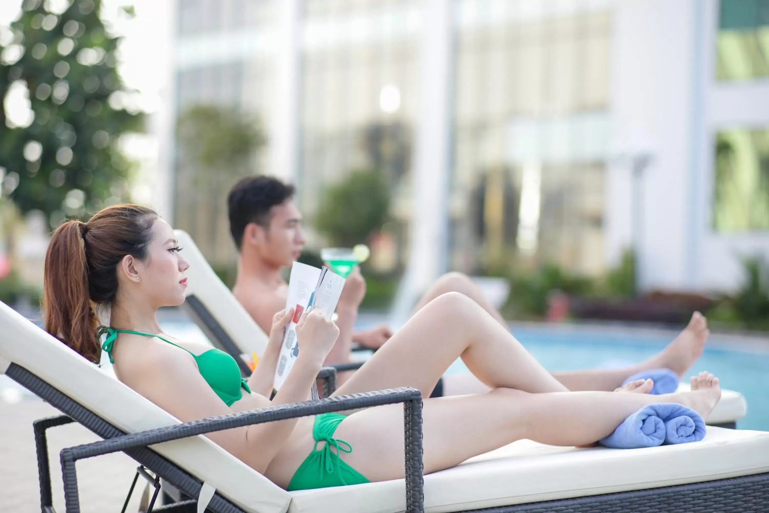 Swimming pool in Muong Thanh Luxury Ca Mau Hotel