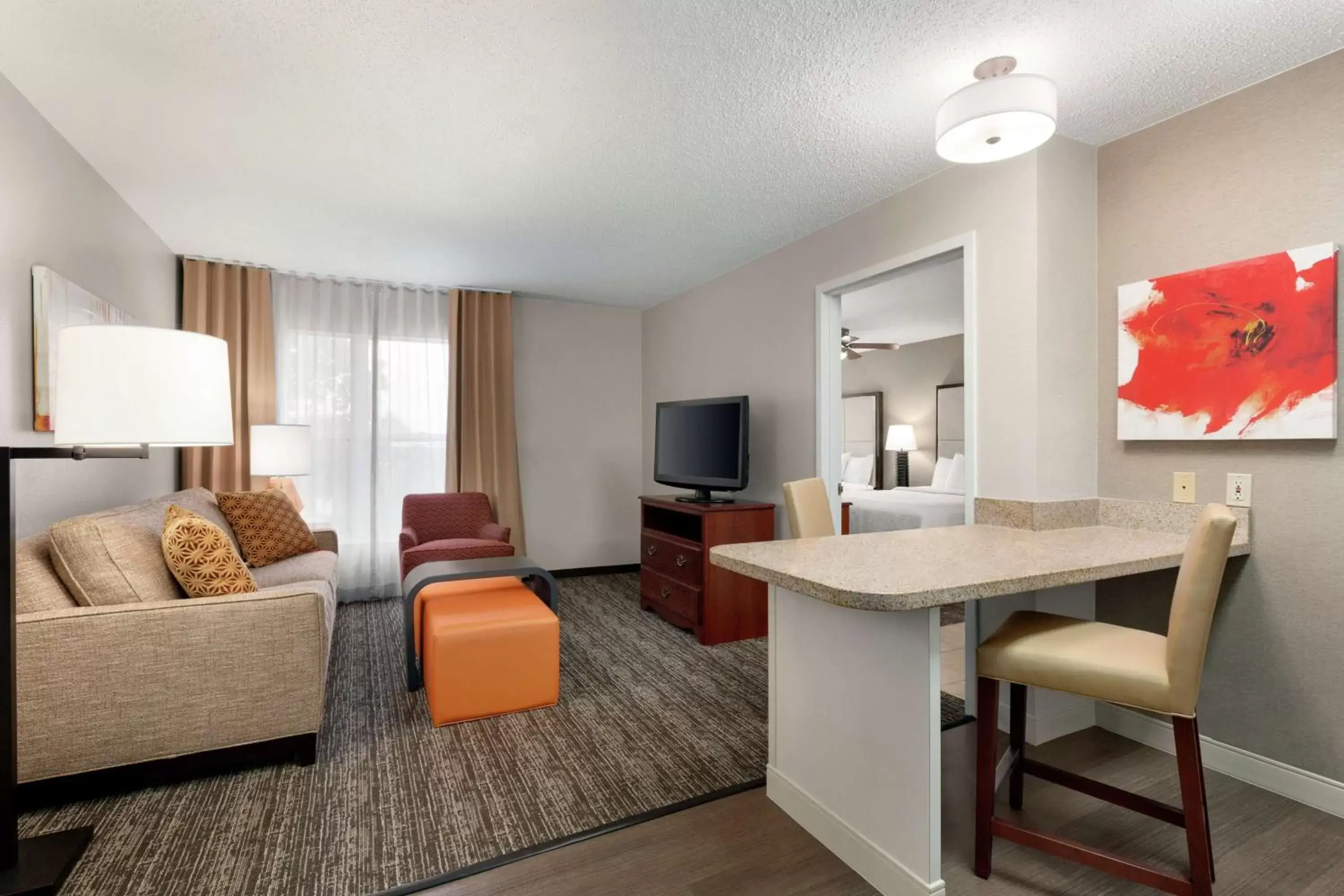 Bedroom, Seating Area in Homewood Suites by Hilton Dallas-Arlington