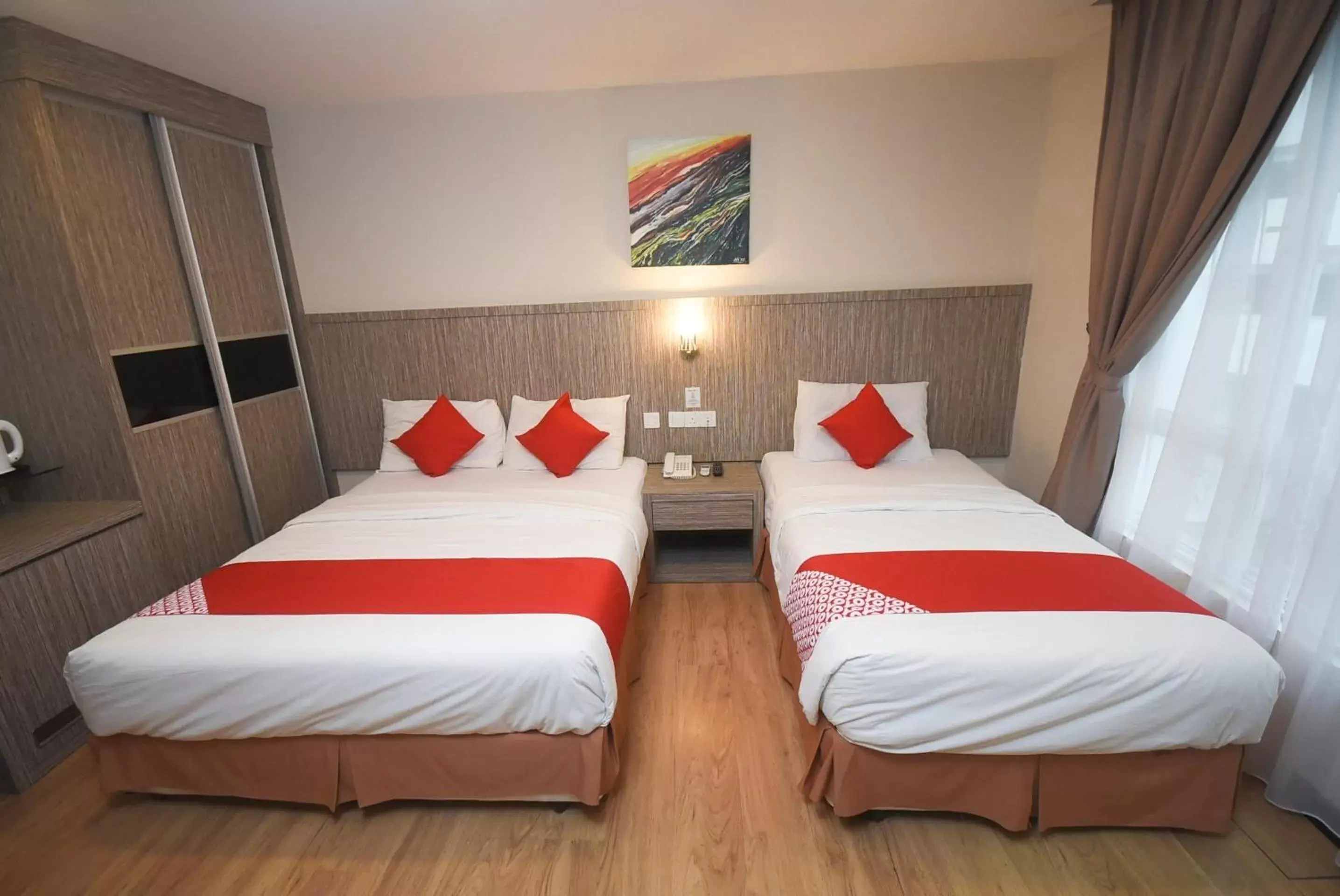 Bed in Super OYO 985 Hotel Nur