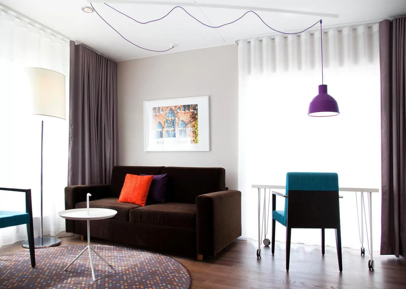 Living room in Finn Apartments