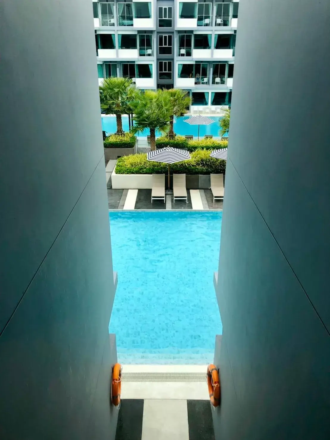 Swimming Pool in Bay Window at Sea