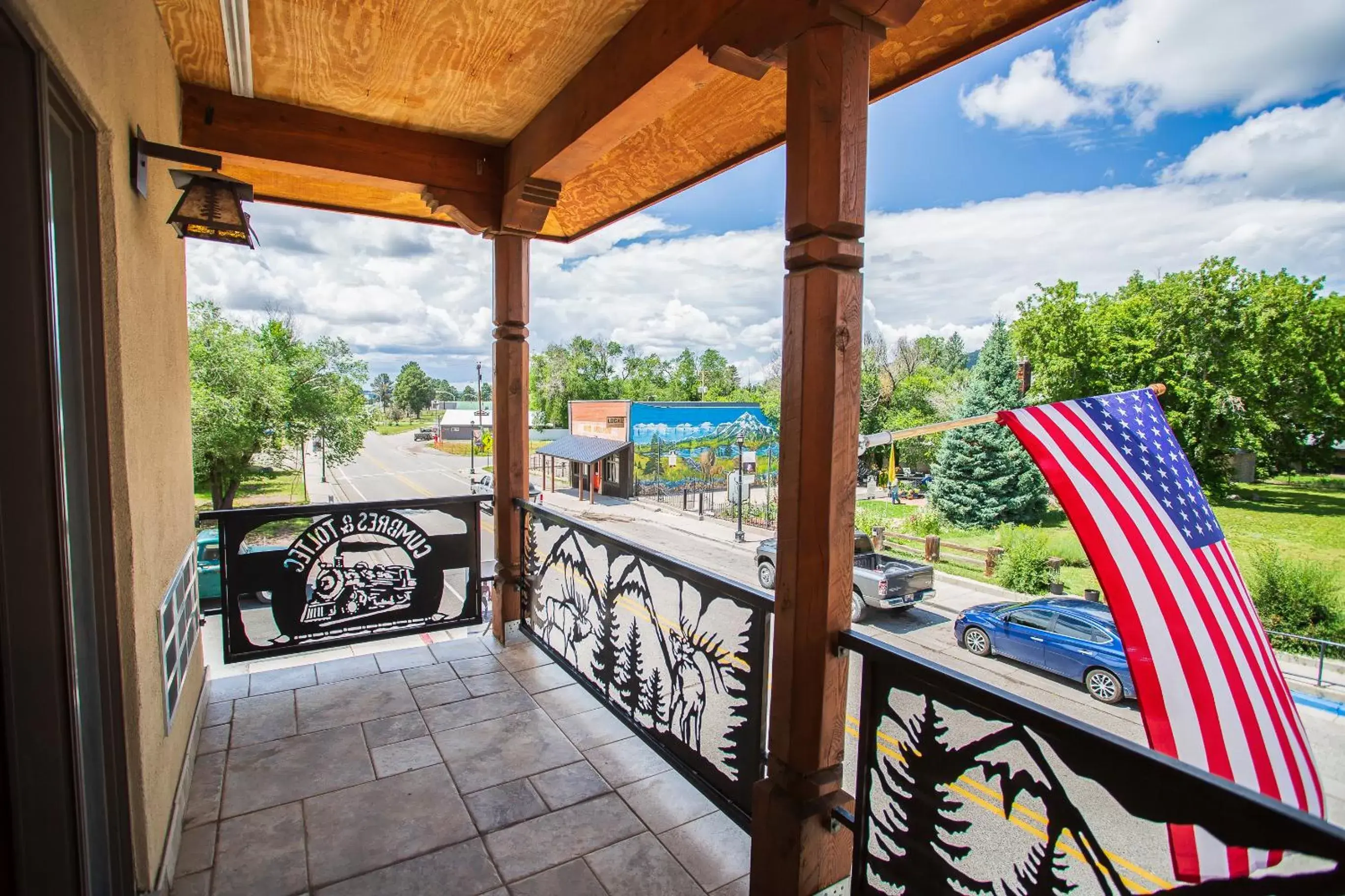 Balcony/Terrace in Main St Loft Overlooking Train Yard - Lofts Sterling & Sage - Toltec