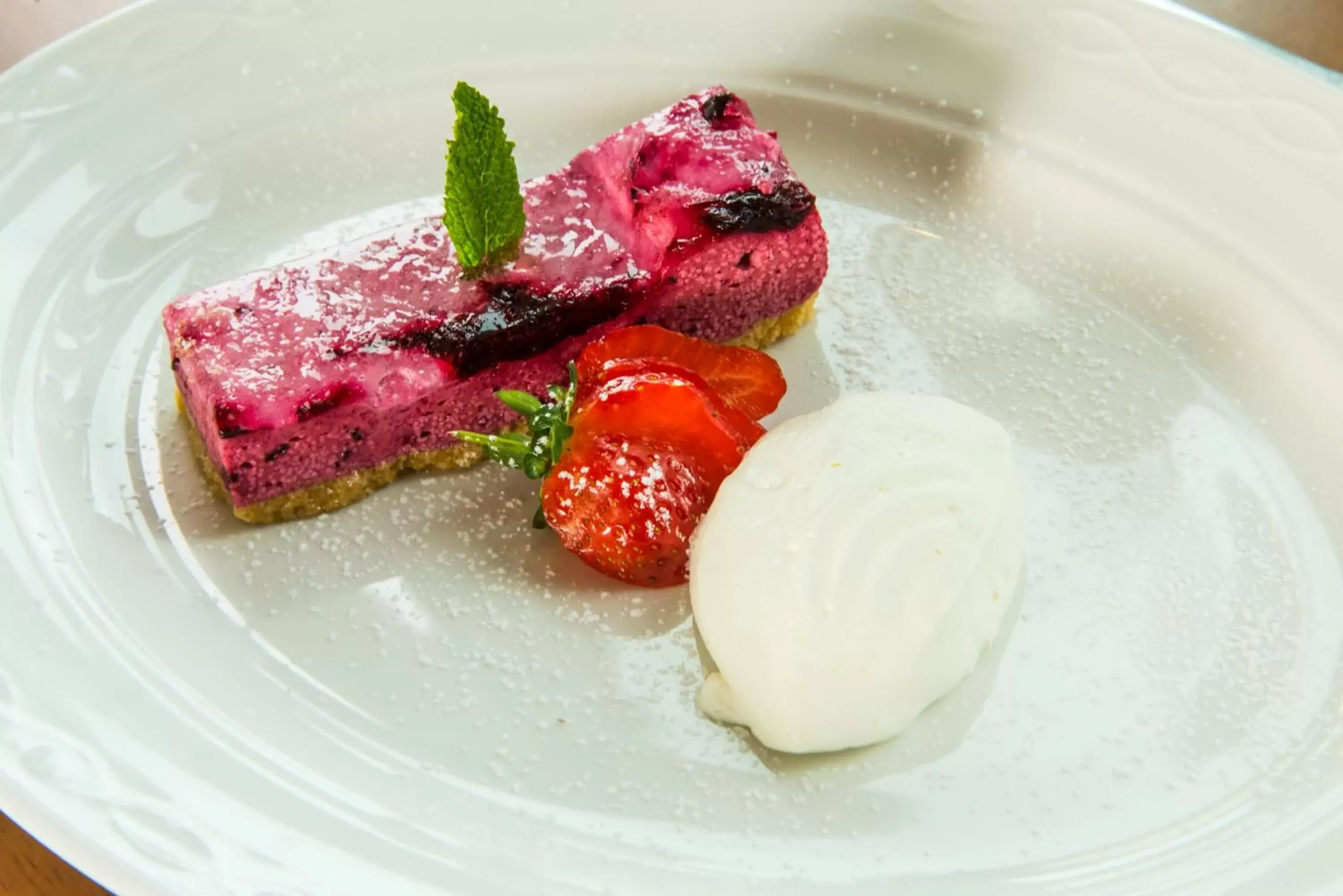 Food close-up in Cliffden Hotel Food close-up in Cliffden Hotel