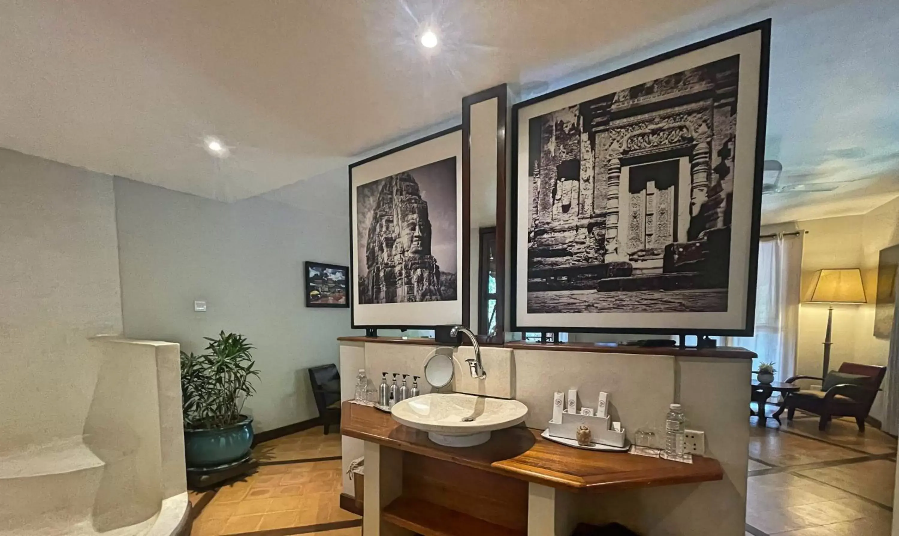 Bathroom, Dining Area in La Palmeraie D'angkor