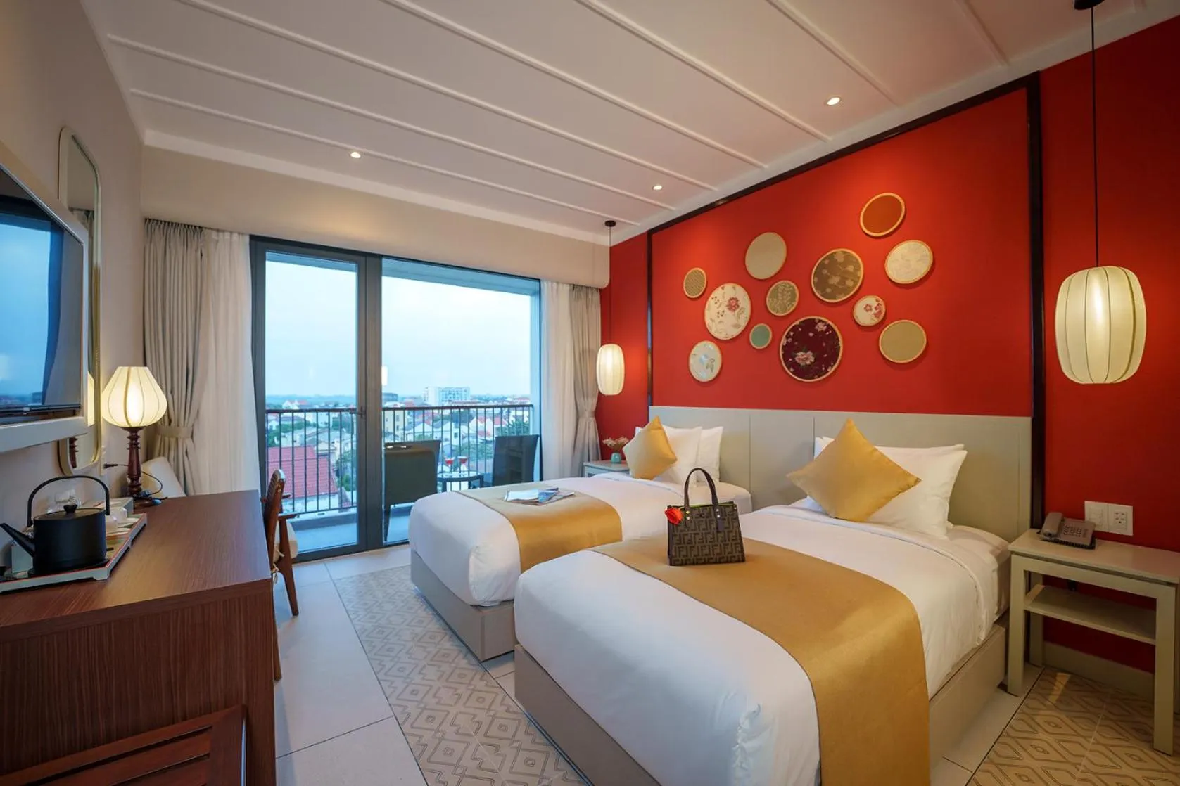 View (from property/room), Bed in Cozy An Boutique Hotel Hoian