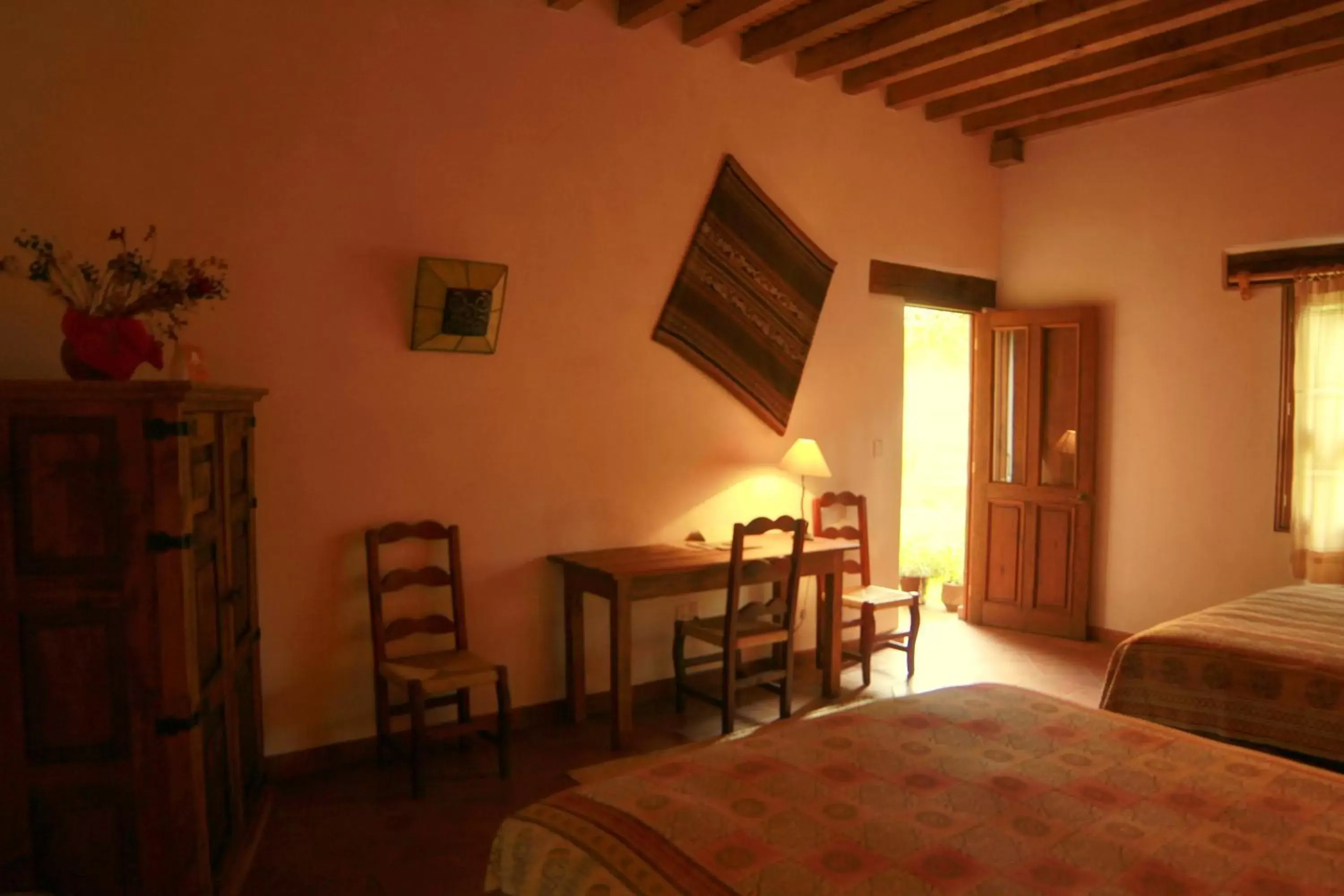 Decorative detail, Bed in Posada Yolihuani