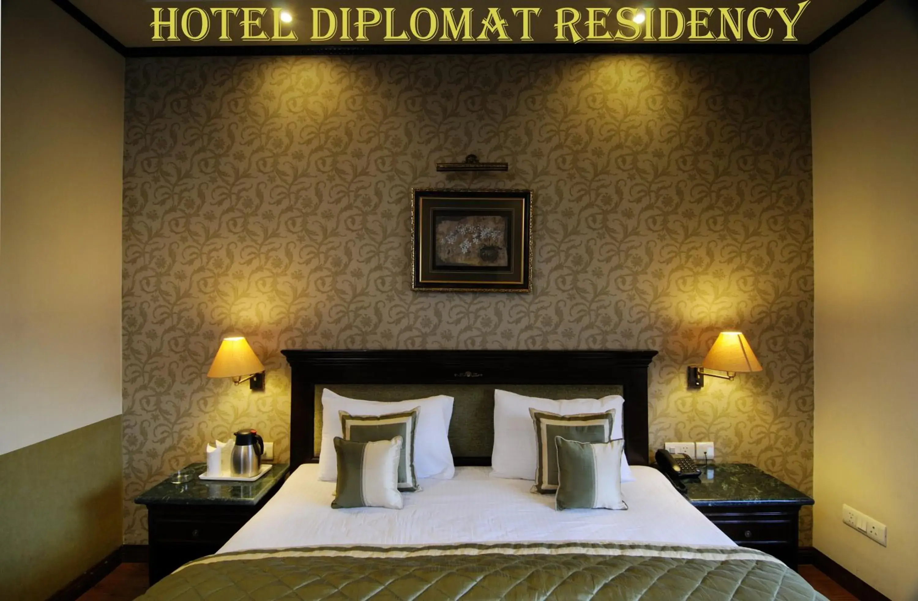 Bed in Hotel Diplomat Residency