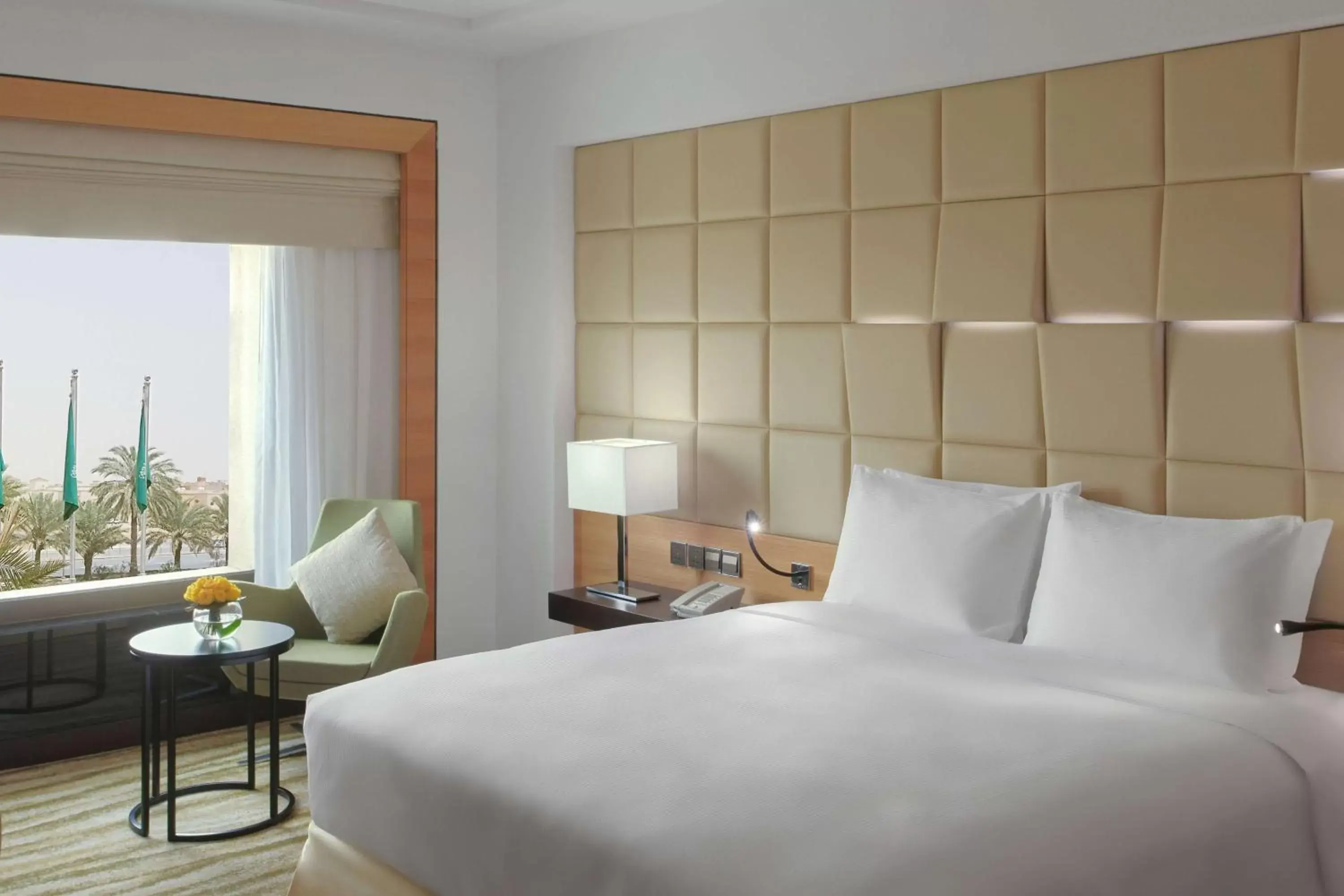 View (from property/room), Bed in DoubleTree by Hilton Hotel Riyadh - Al Muroj Business Gate