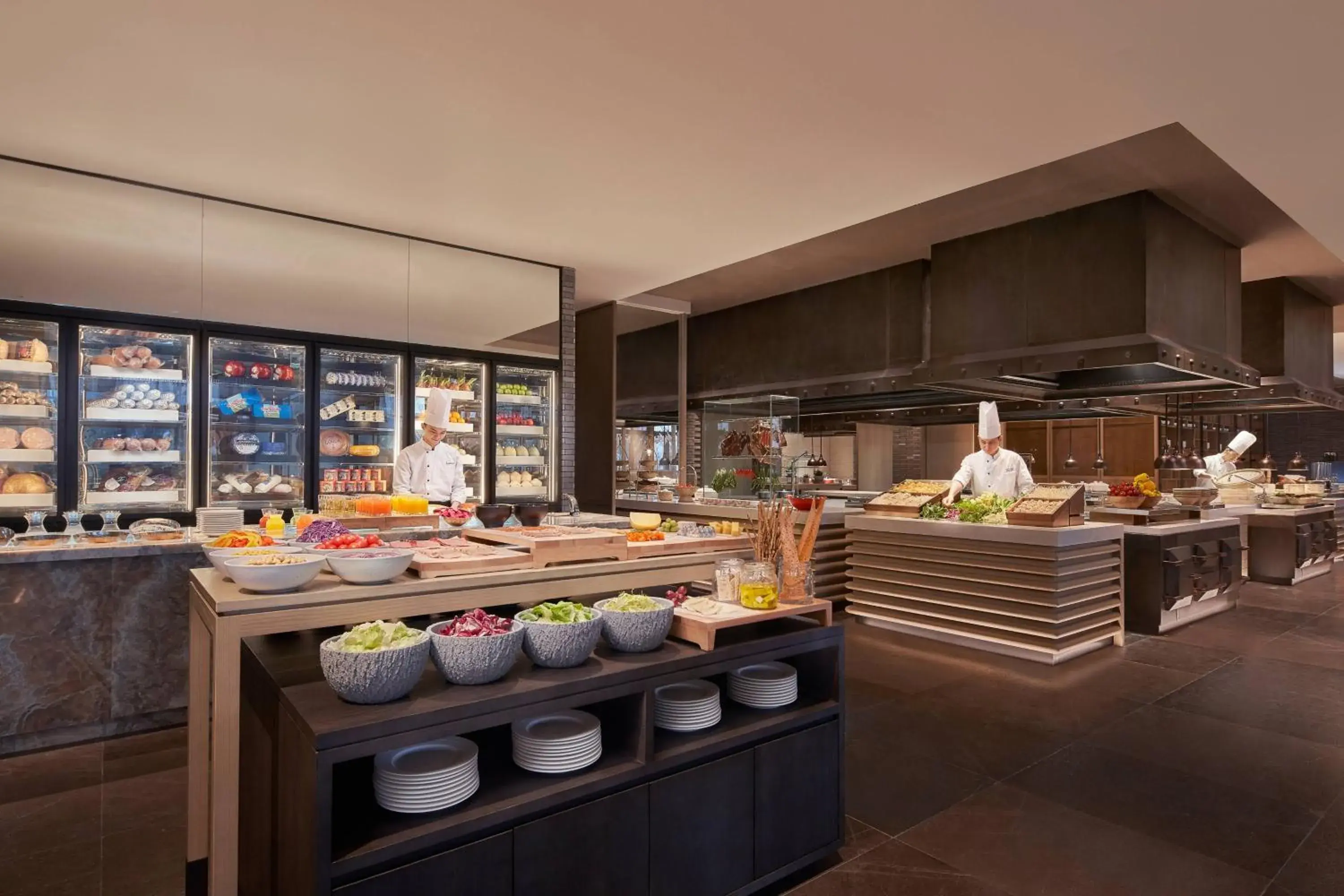 Kitchen or kitchenette, Food in Liyang Marriott Hotel