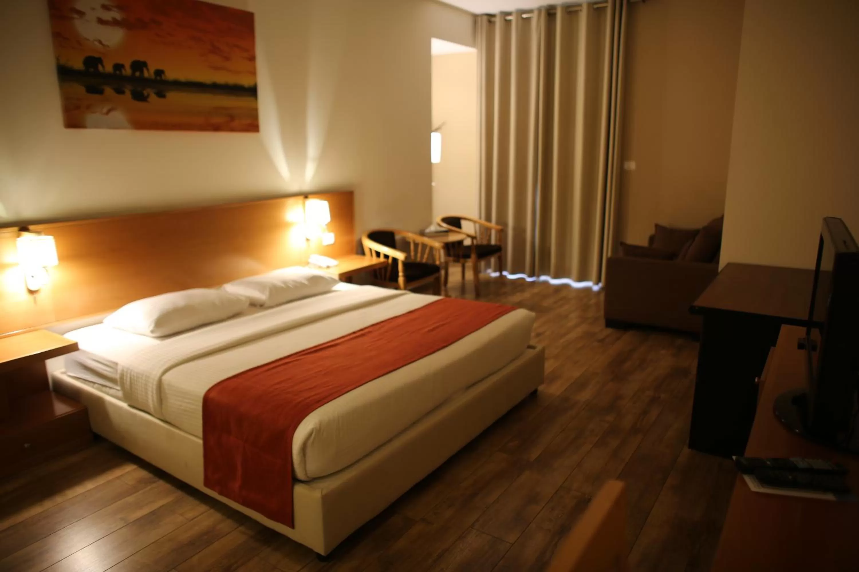 Bed in Caesar Hotel Ramallah