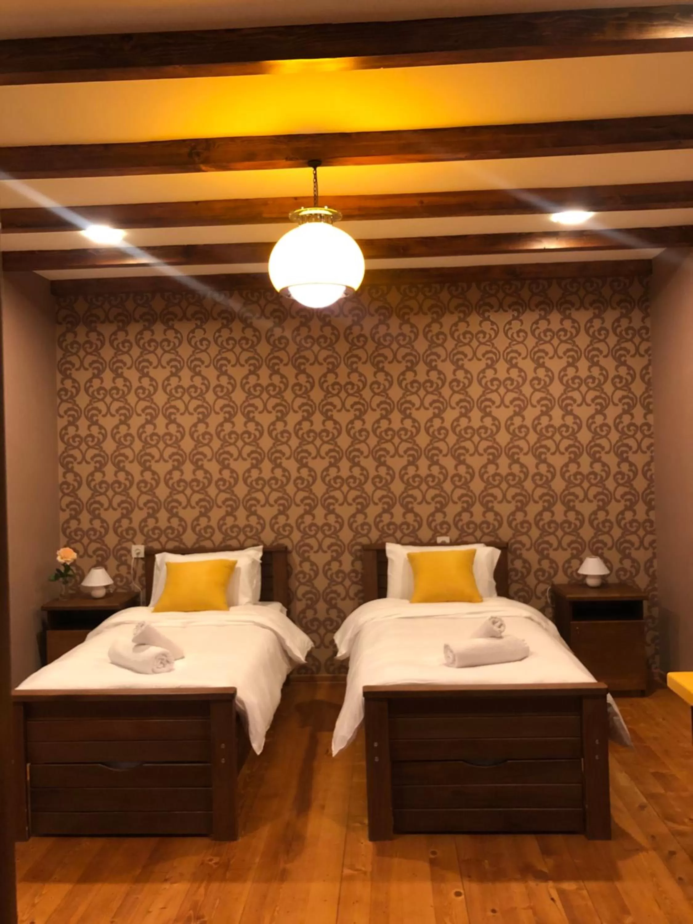 Bed in Borjomi Yellow Hotel