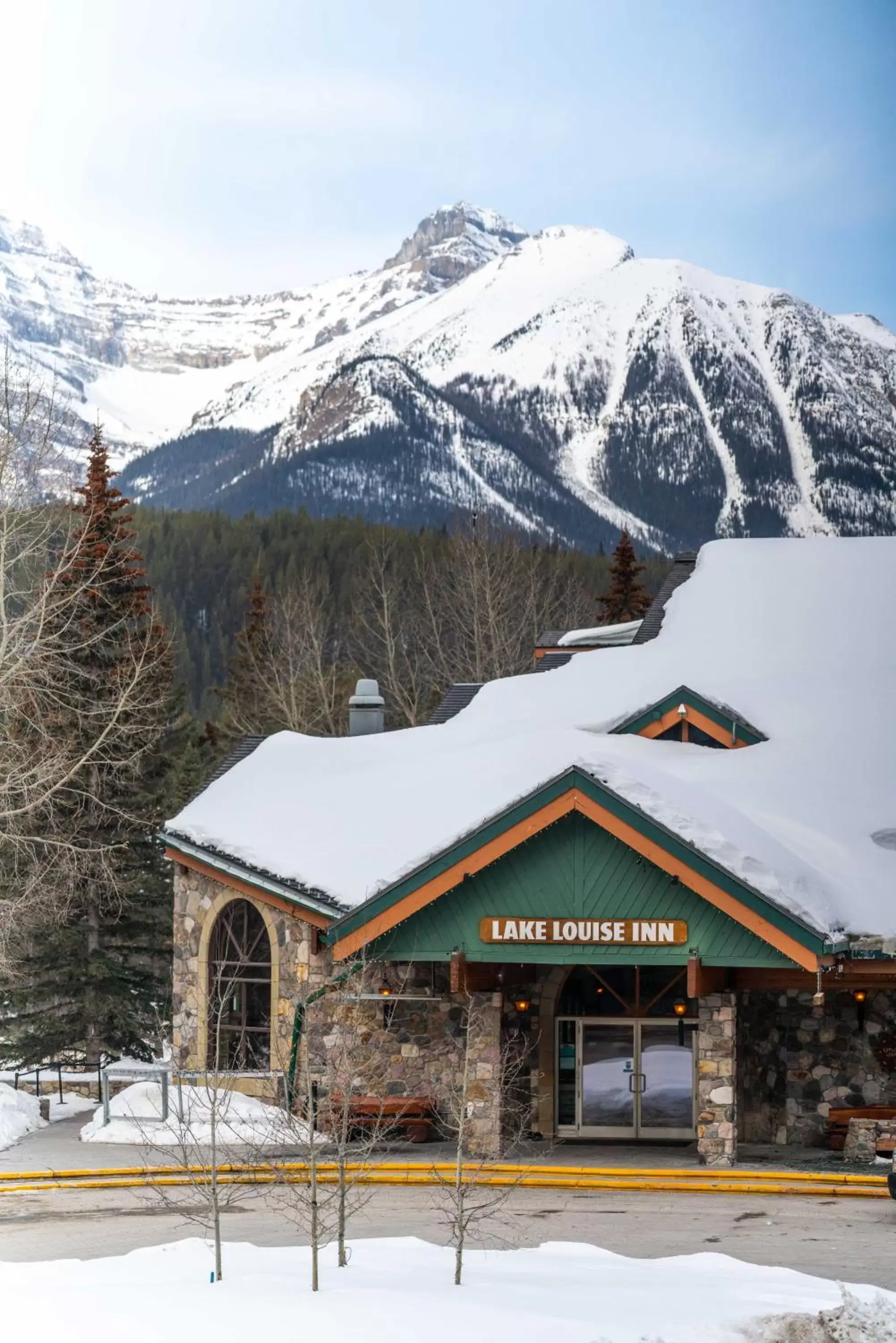 Property building, Winter in Lake Louise Inn