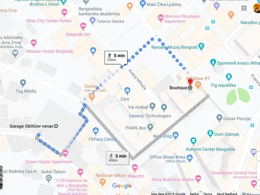 Bird's eye view in Boutique Rooms