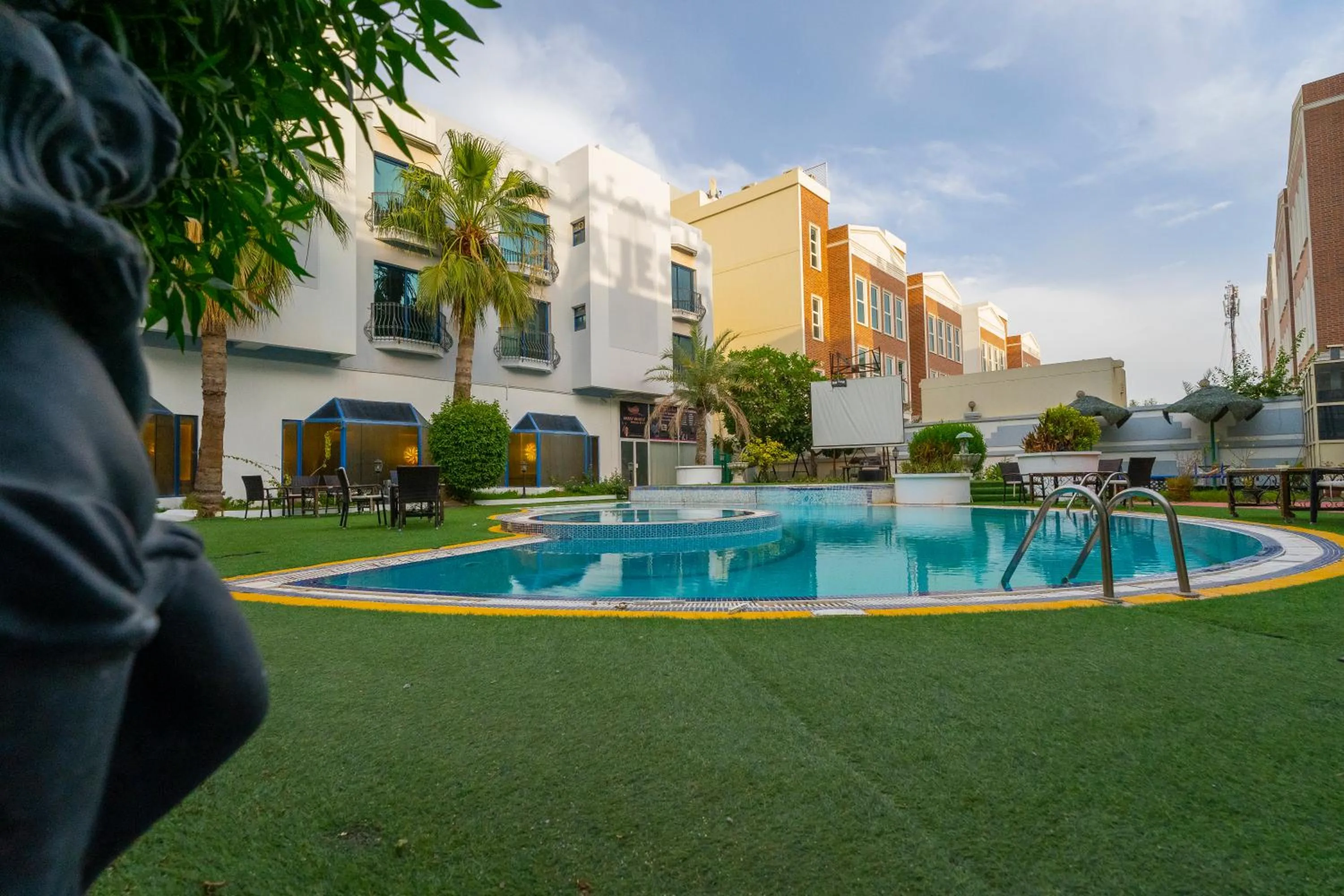 Pool view in Majestic Hotel