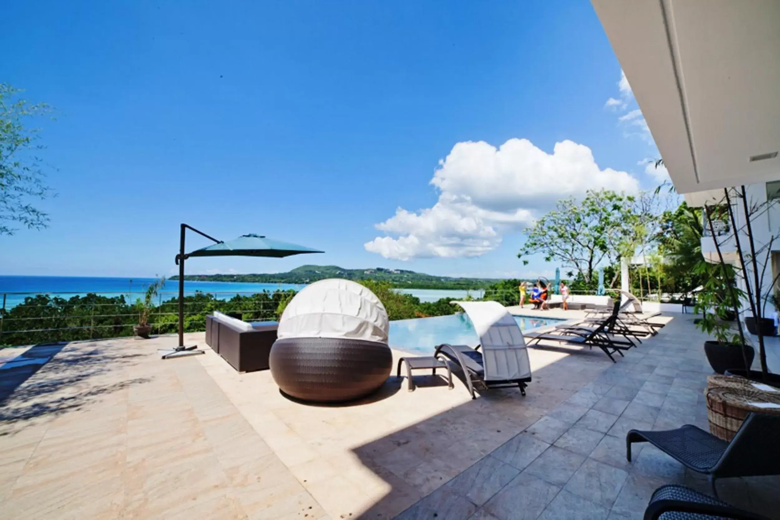 Decorative detail, Swimming Pool in Ocean Suites Bohol Boutique Hotel