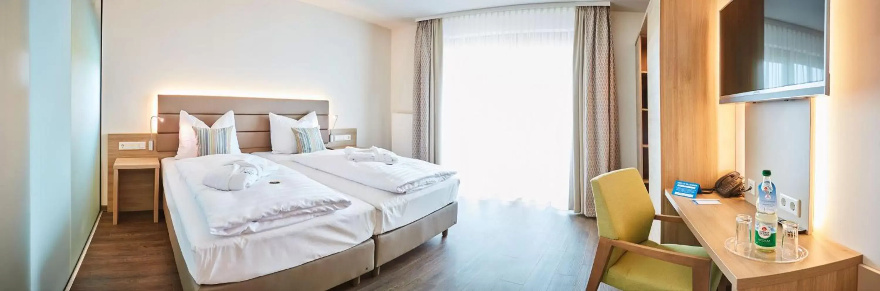 Balcony/Terrace, Bed in Vital Hotel an der Therme GmbH Balcony/Terrace, Bed in Vital Hotel an der Therme GmbH