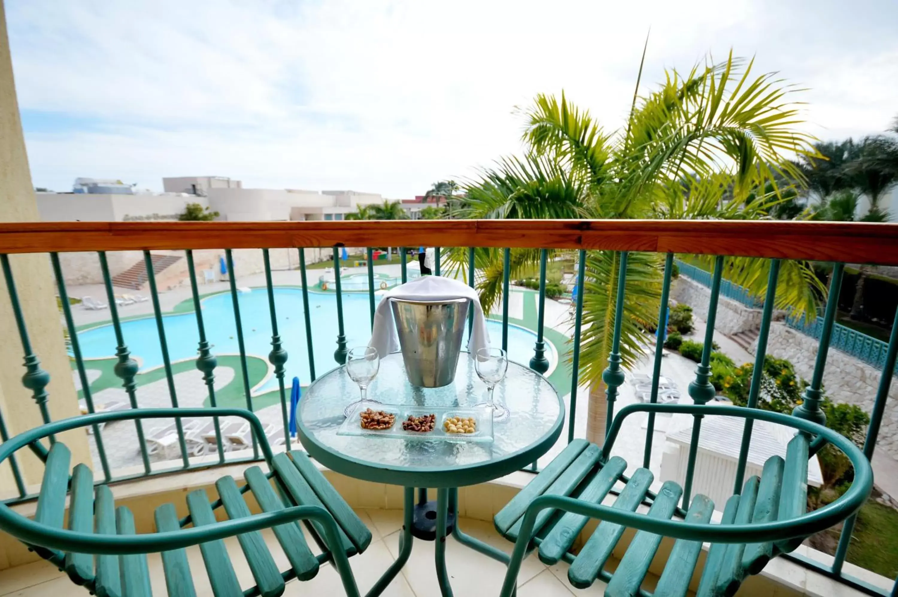 Balcony/Terrace, Pool View in Aurora Oriental Resort Sharm El Sheikh