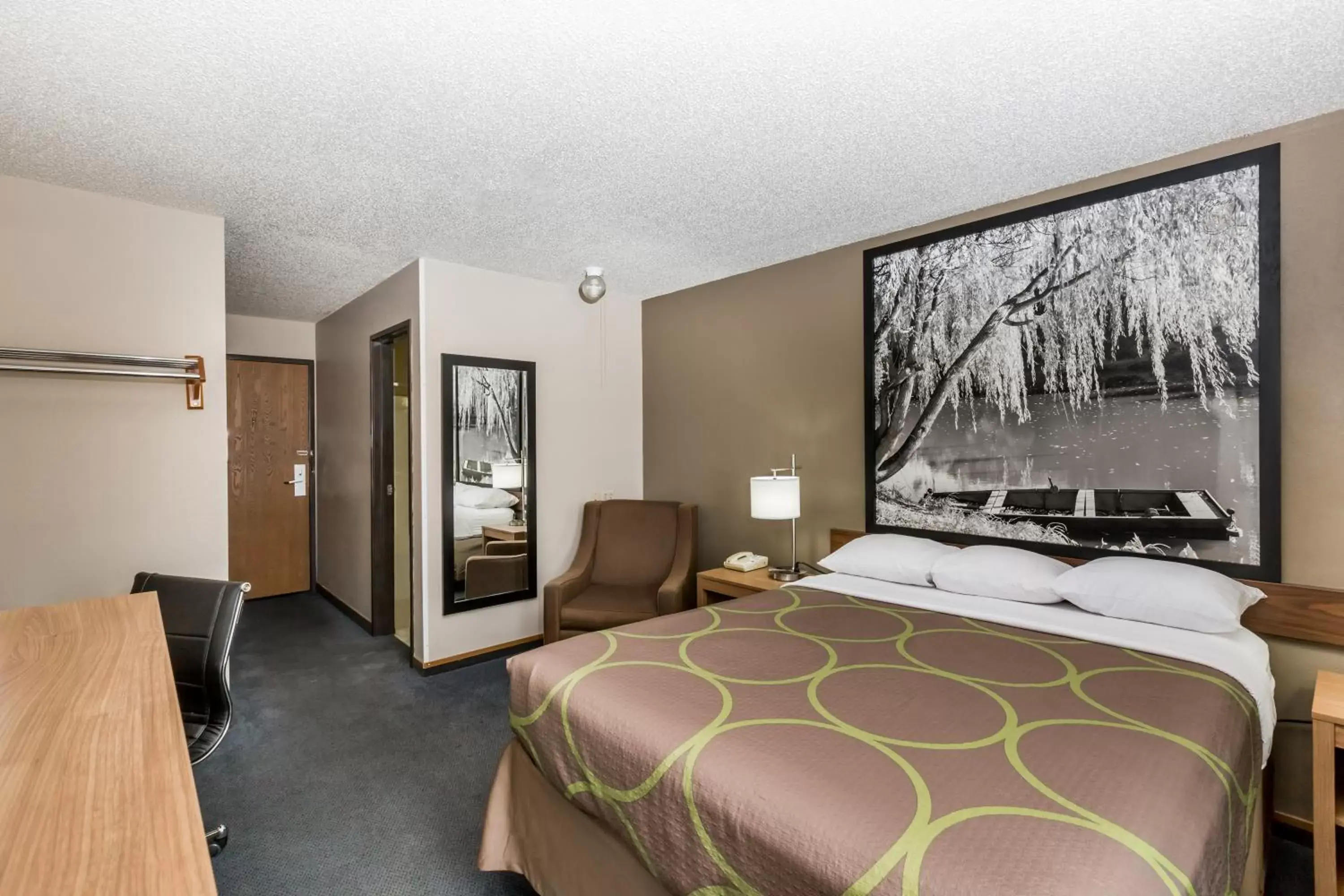 Bedroom, Bed in Super 8 by Wyndham Hays KS Bedroom, Bed in Super 8 by Wyndham Hays KS