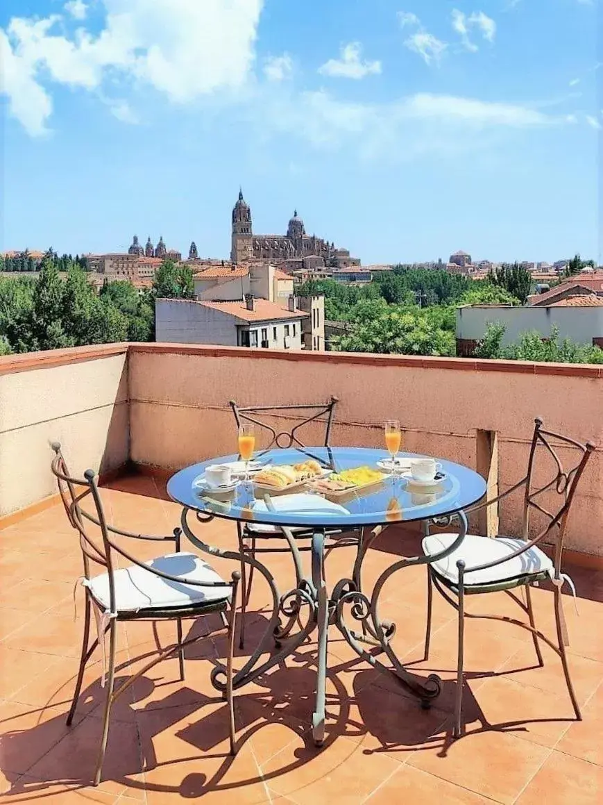 View (from property/room), Balcony/Terrace in Hotel Ele Puente Romano de Salamanca