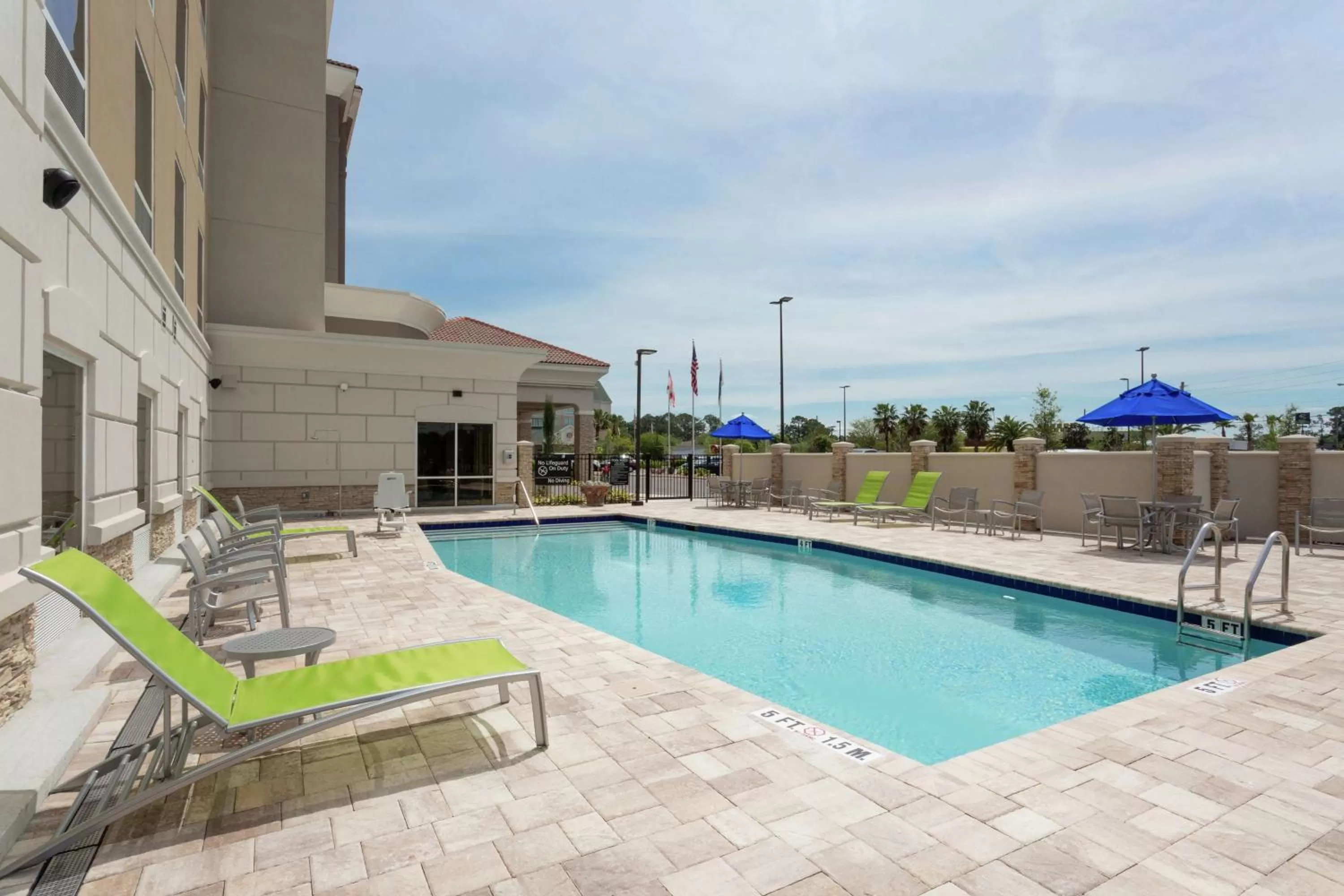 Pool view in Hampton Inn and Suites Jacksonville/Orange Park, FL