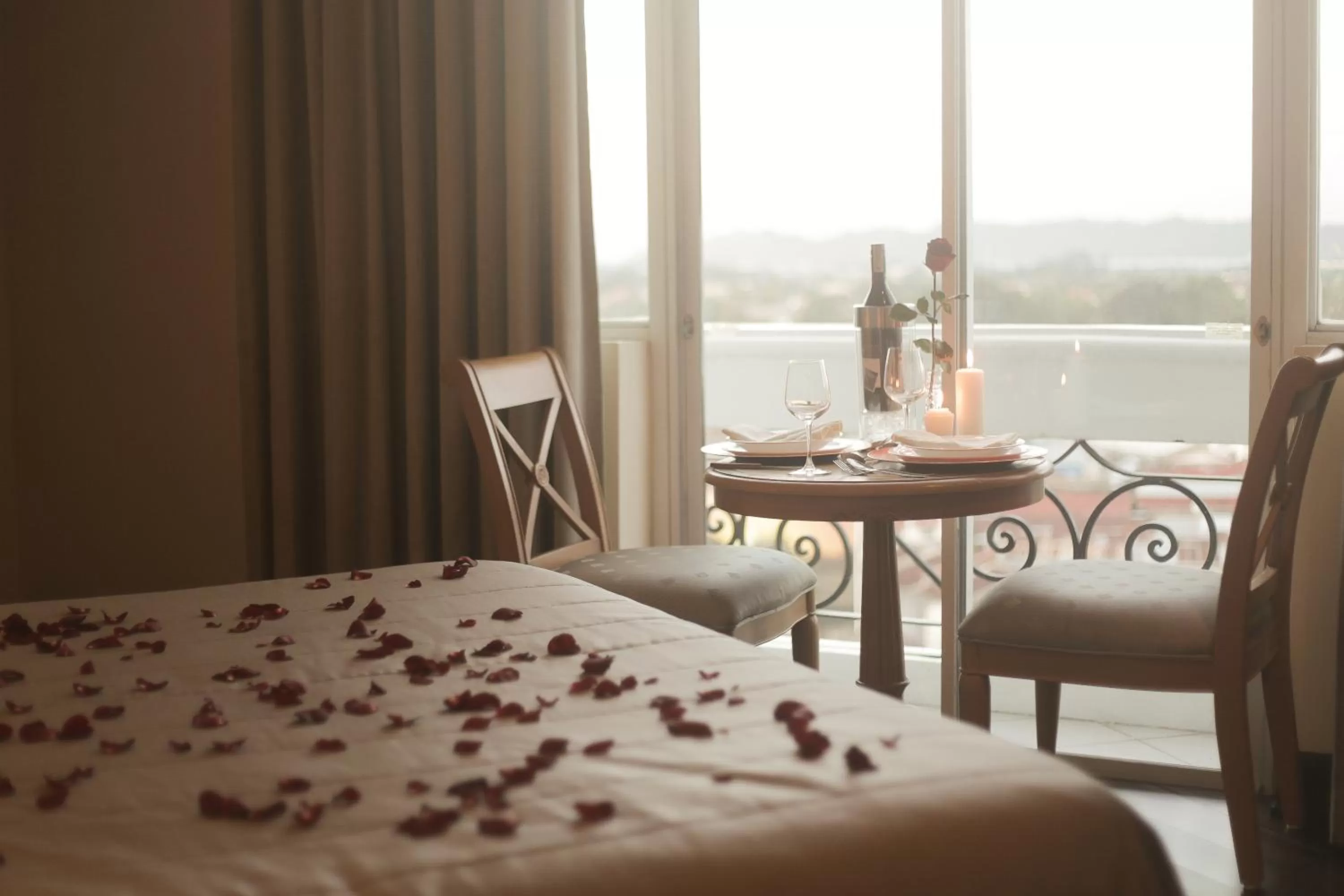 Bed in The Grand Dame Hotel