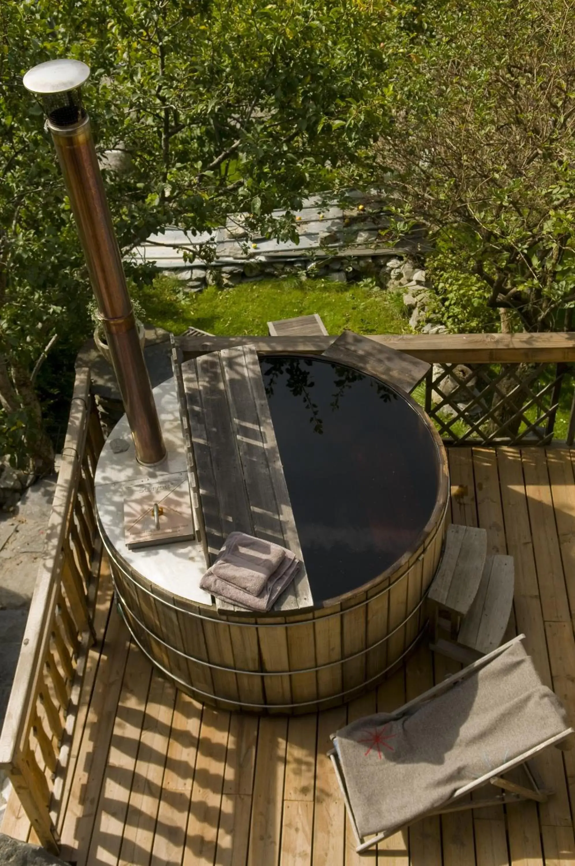 Hot Tub, Pool View in La Ferme d'Angele