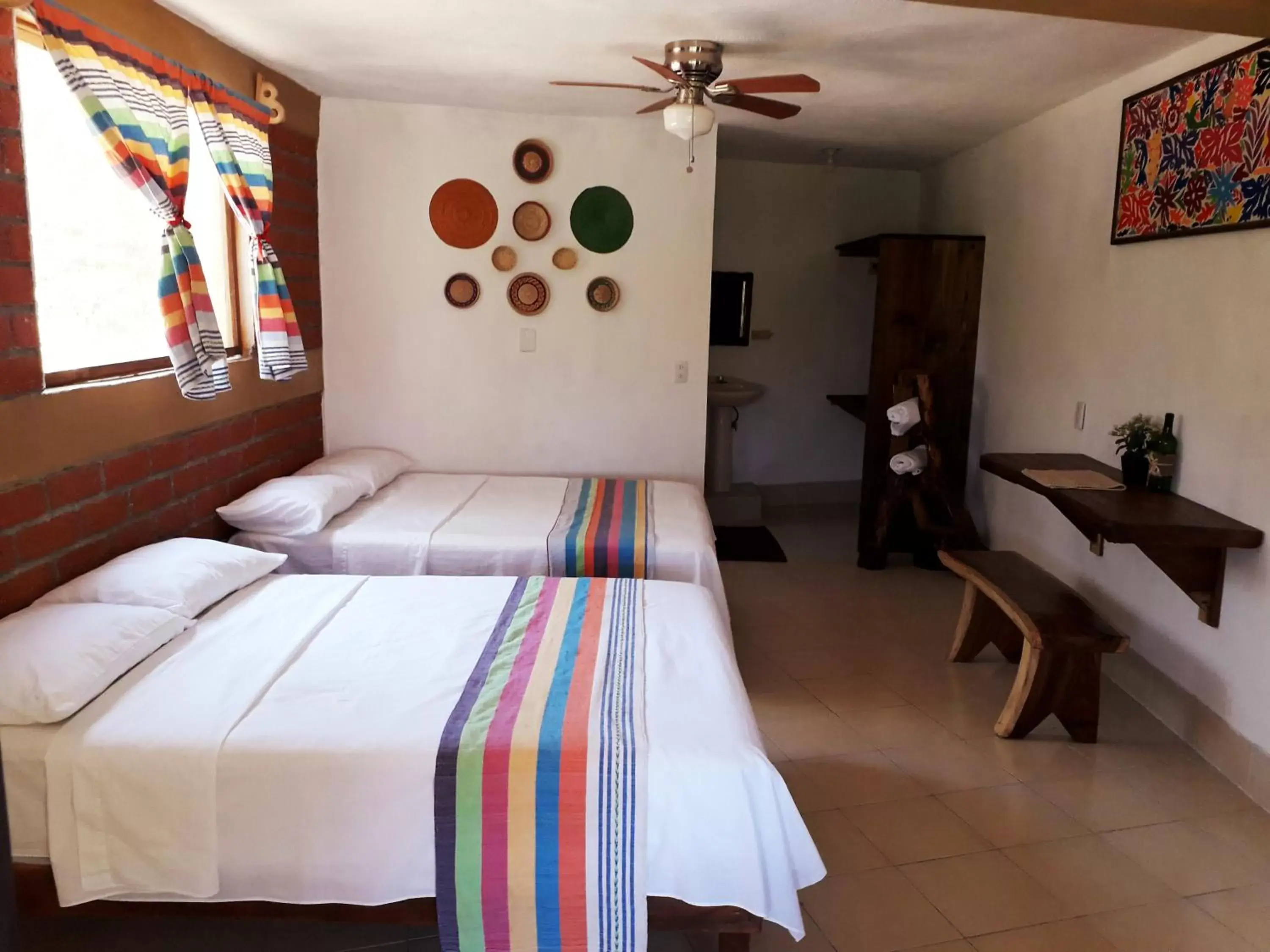 Bed in Hotel Casa del Mar Mazunte