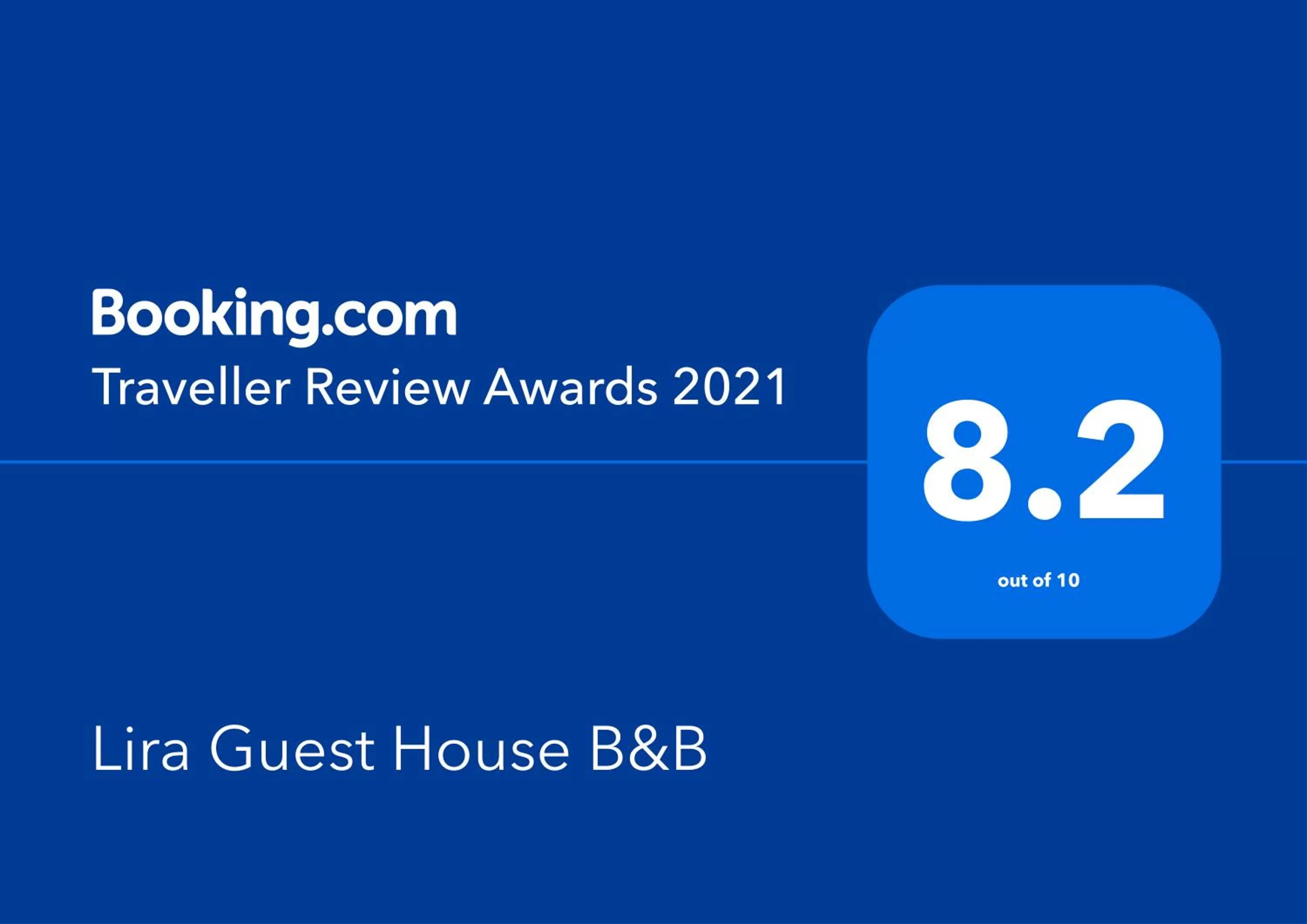 Certificate/Award in Lira Guest House B&B