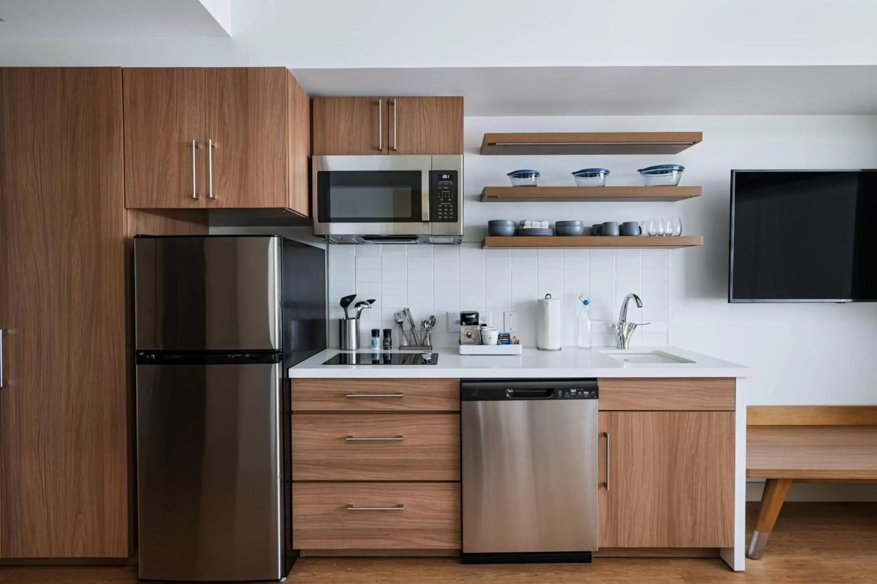 Studio with Two Double Beds and Sofa Bed - Hearing Accessible in Element Dallas Las Colinas Studio with Two Double Beds and Sofa Bed - Hearing Accessible in Element Dallas Las Colinas