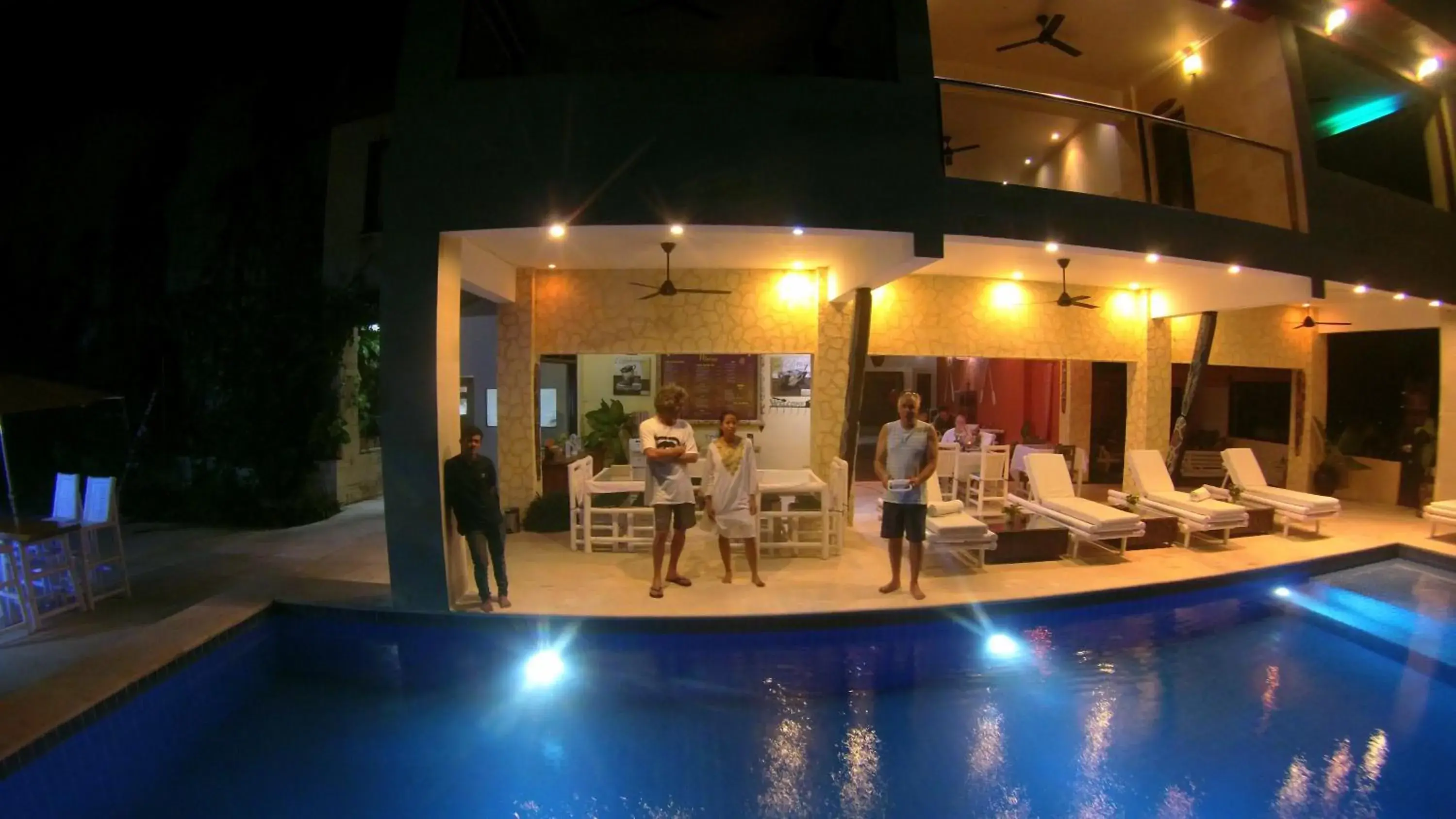 Night, Swimming Pool in Villa Umbrella Lombok