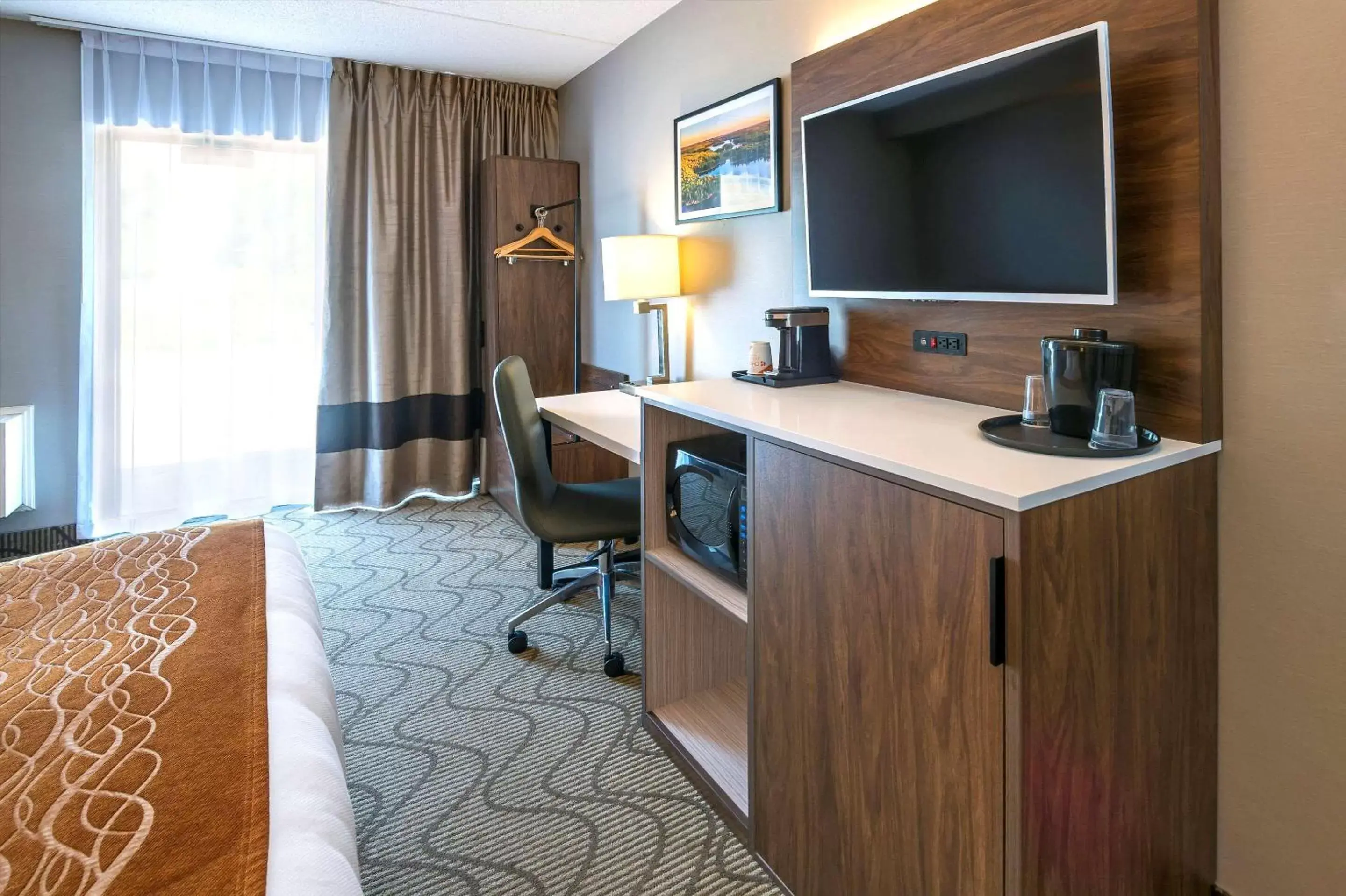 Bedroom, TV/Entertainment Center in Comfort Inn Lakeshore