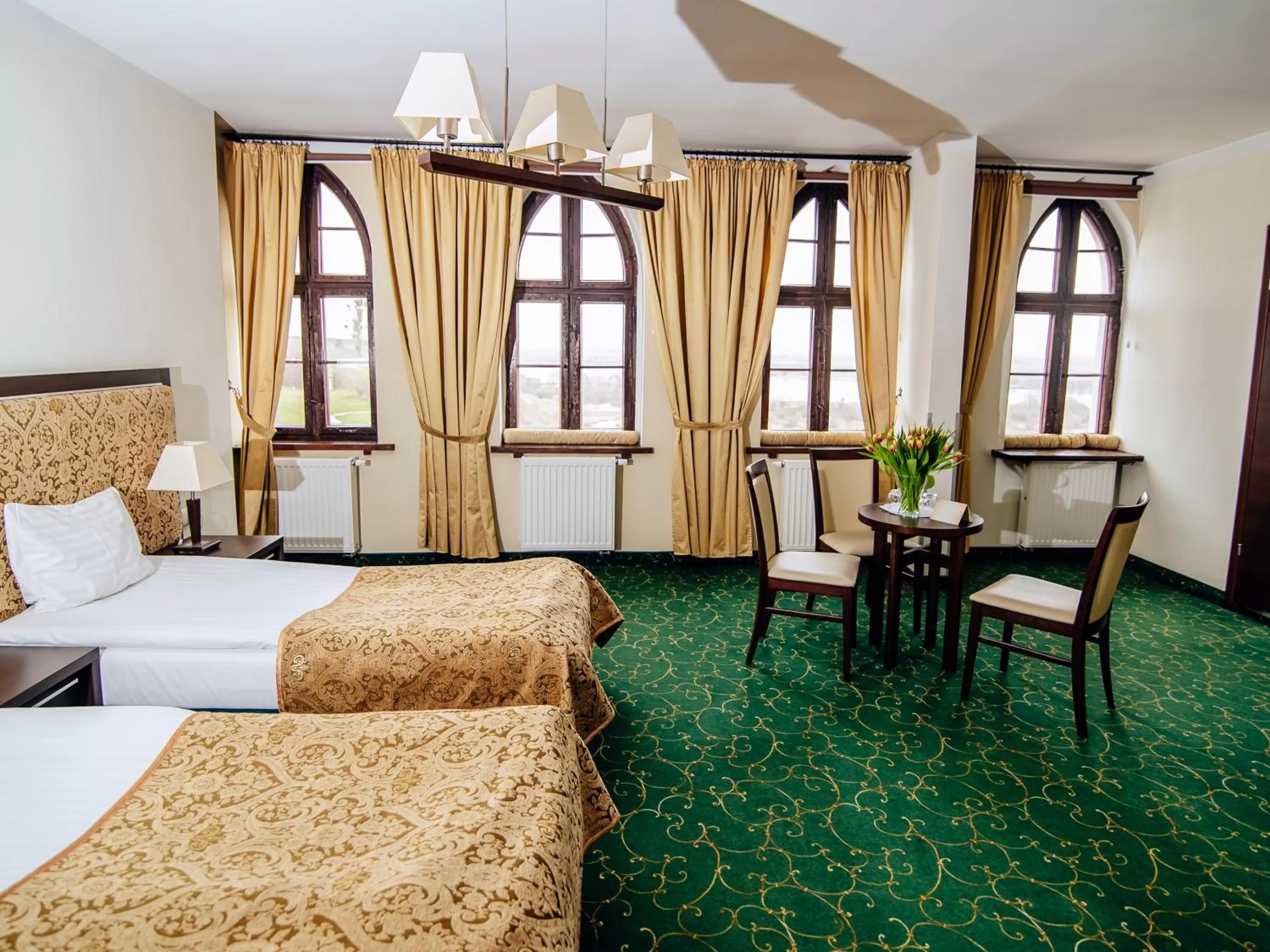 View (from property/room), Bed in Hotel Zamek Gniew