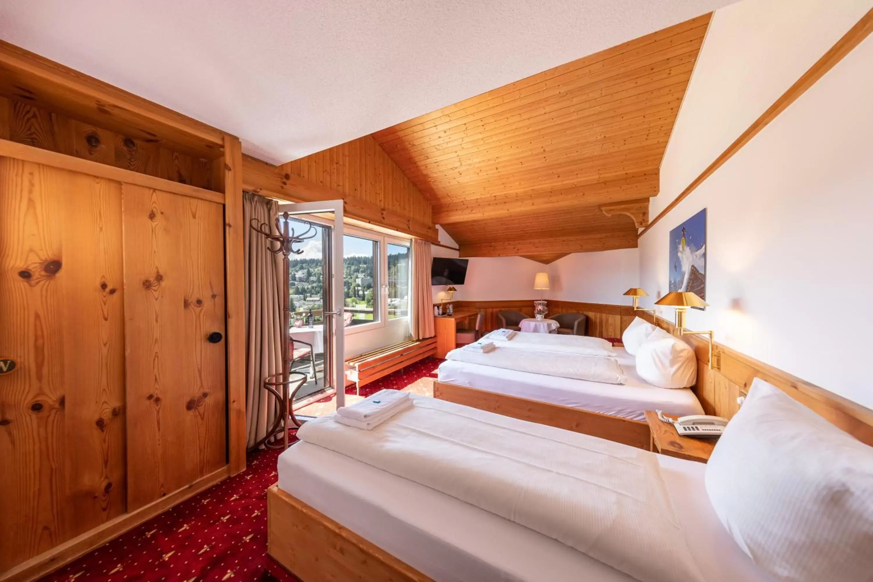 Photo of the whole room, Bed in T3 Alpenhotel Flims