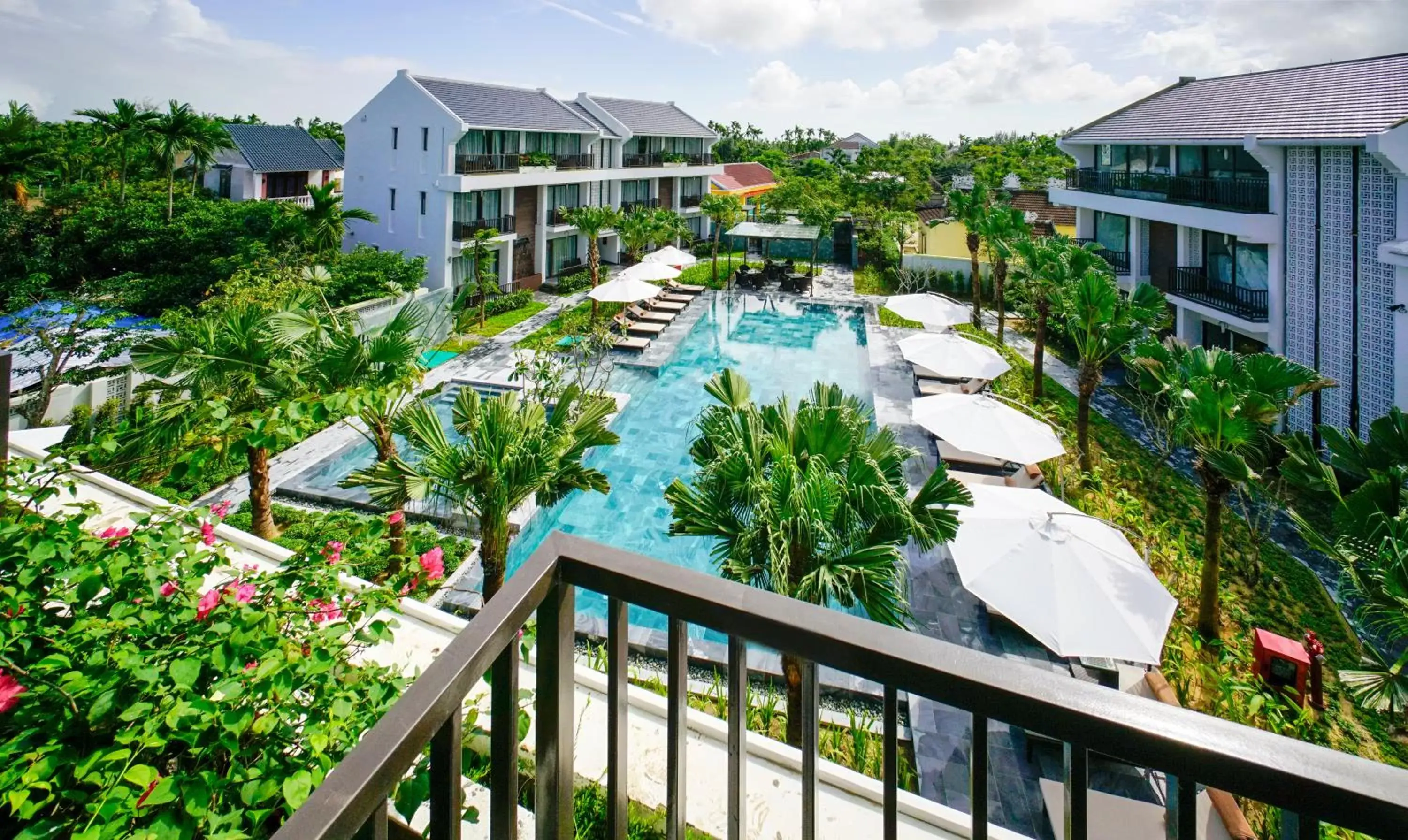 Balcony/Terrace, Pool View in SENVILA Boutique Resort & Spa