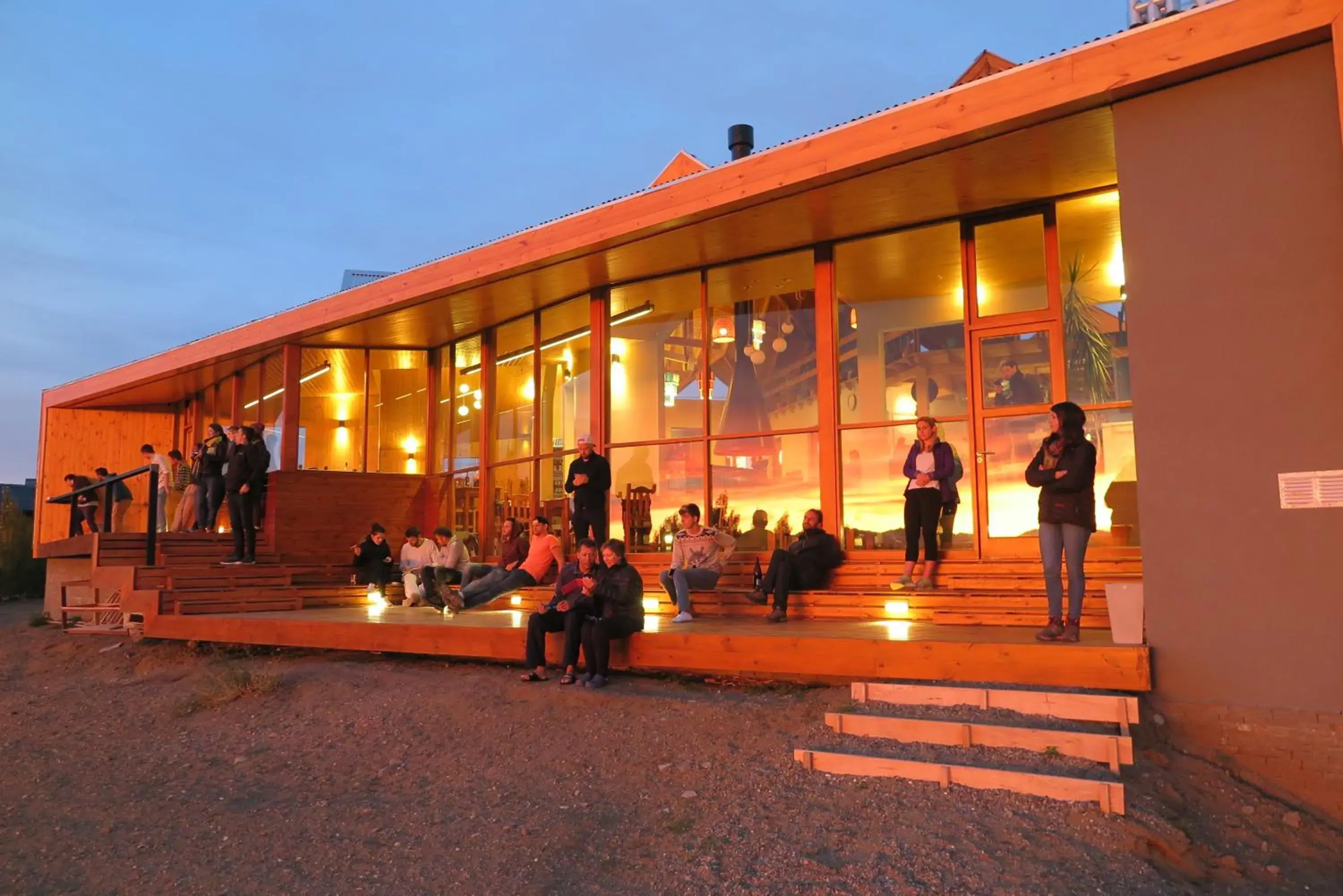 Balcony/Terrace, Guests in America del Sur Hostel Calafate