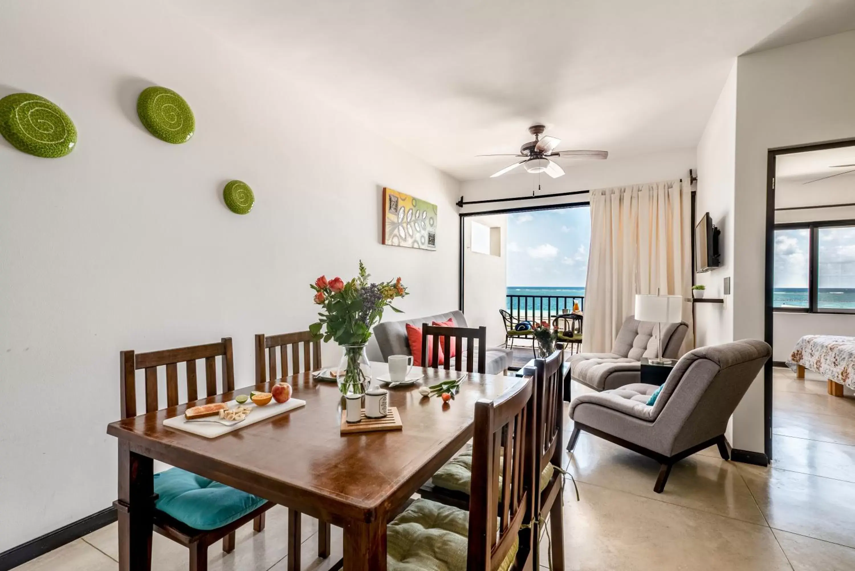 Living room in Vela's Condos Ocean Front